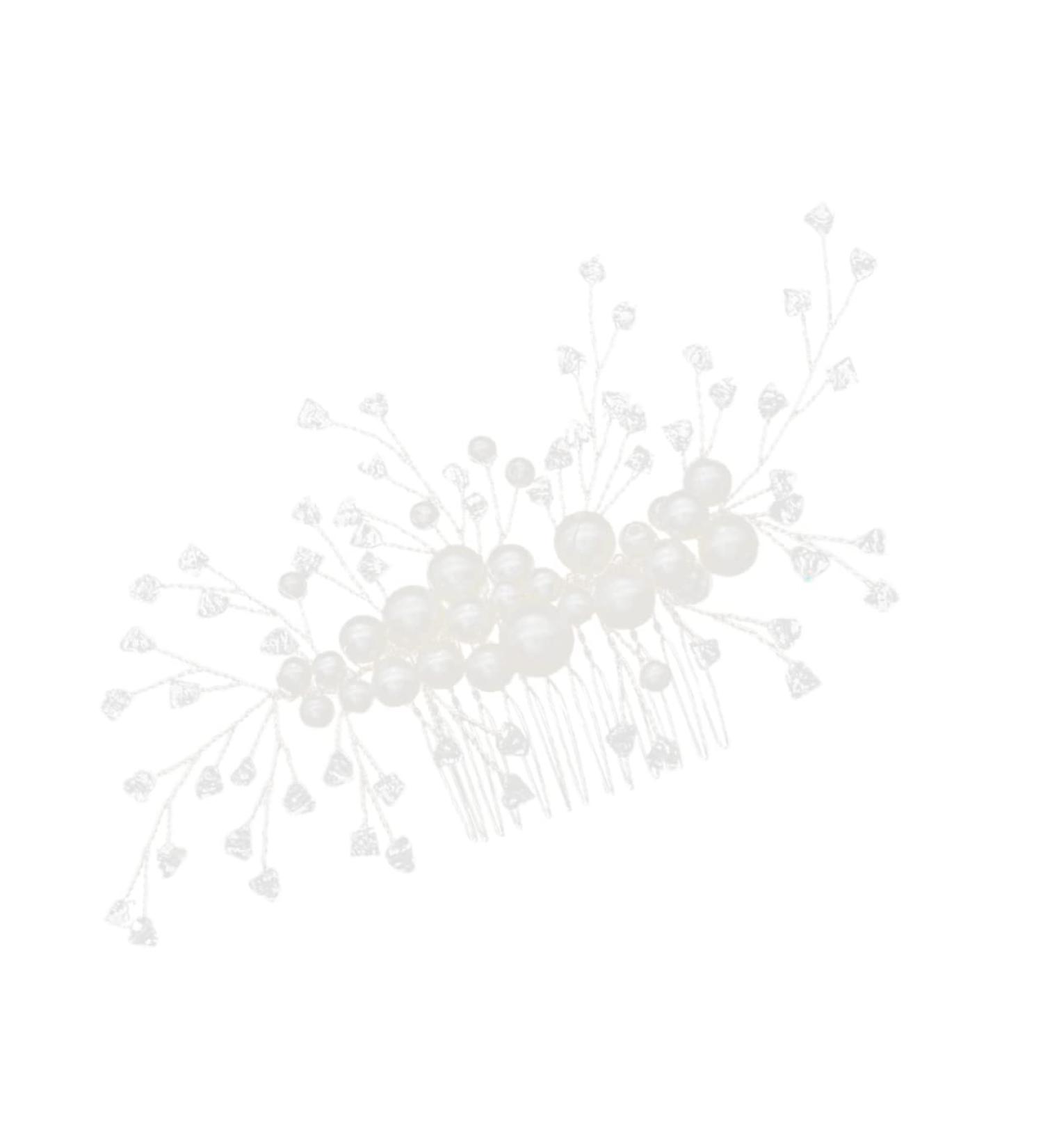 Ipetboom Combs Hair Barrettes Wedding Tiara Wedding Hair Comb Pearl Hair Clips Pearl Headpiece Pearl Clips for Hair Wedding Hair Clip Crystal Clip Comb Hair Pin Bridal Diamond Leaf Bride - Buy Online on GoSupps.com