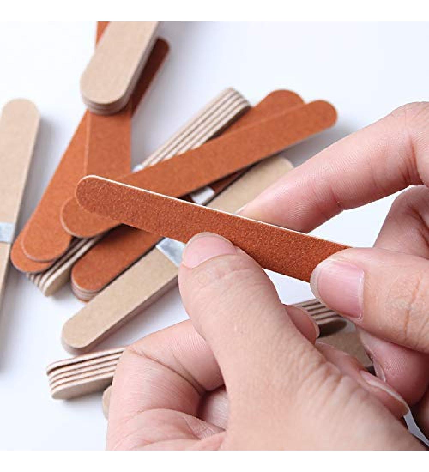 Comfort Axis Straight Double-sided Emery Board 4.5 Inches - Pack of 100 | 100 Count - Professional Nail File Set - Buy Online on GoSupps.com