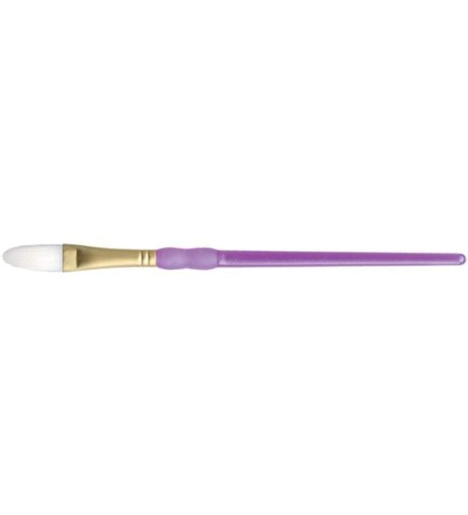 ROYAL BRUSH Crafter's Choice Taklon Oval Wash Brush, 1/2-Inch, White 1/2"