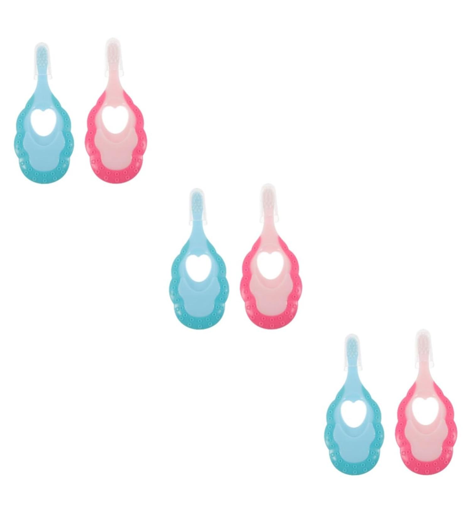 Magiclulu 6-Pack Baby Toothbrush Massage Devices | Soft Bristle Bite Toys & Portable Bottle Handles for Daily Use | Essential Baby Accessories - Buy Online on GoSupps.com