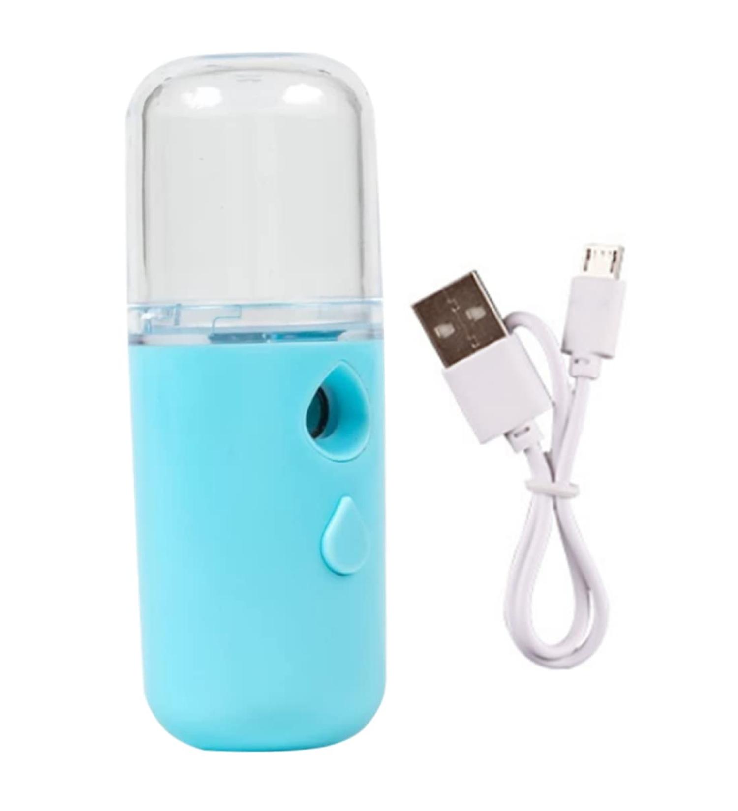 Nano Facial Mister Facial Mist Sprayer USB Recharging Handheld Face Steamer for Skin Care Moisturizing Hydrating Blue 30ML - Buy Online on GoSupps.com