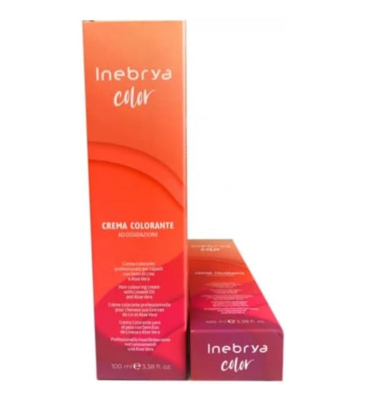 Inebrya Crema Colore permanente per Capelli Con Semi di Lino e Aloe Vera 100ml 3.10 blu Indaco