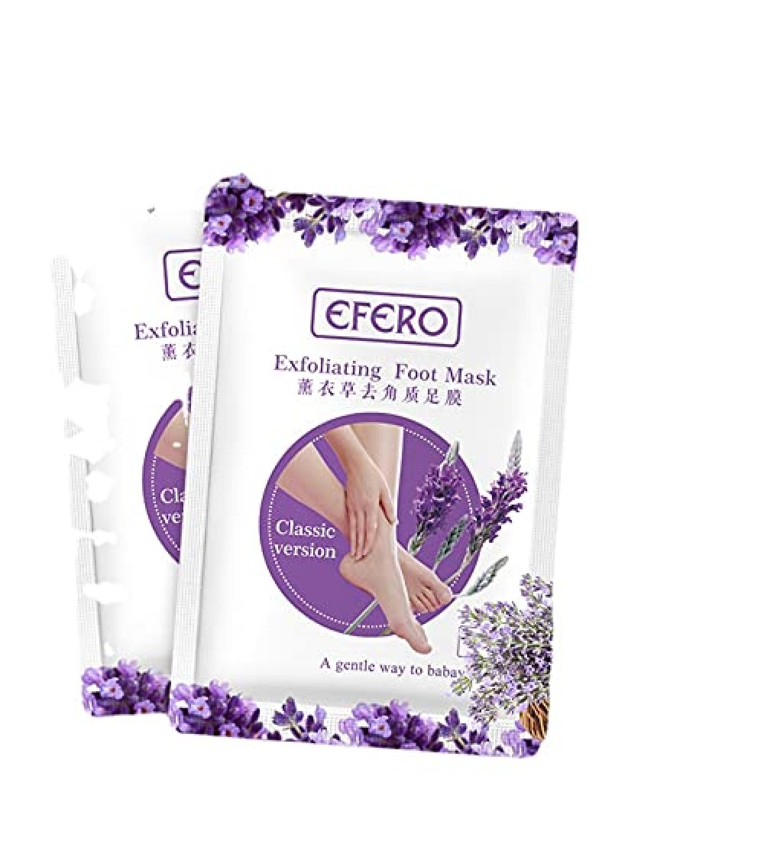 Efero Feet Peeling Mask Socks - Dead Skin Remover for Soft Heels | Exfoliating Pedicure Cream - 1 Pair - Buy Online on GoSupps.com