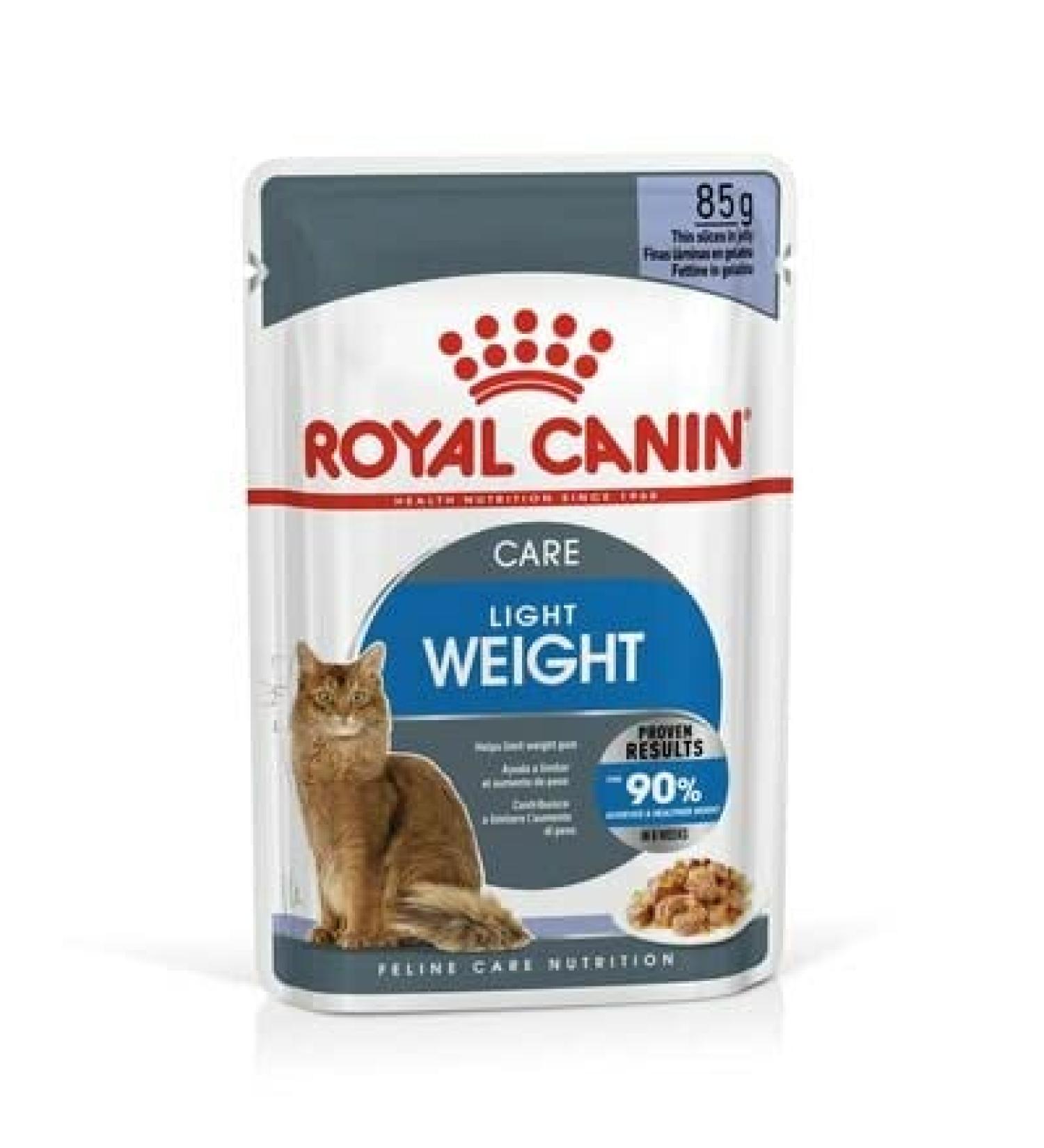 Royal Canin Light Weight Care in Jelly Adult Wet Cat Food 85g (Pack of 48) - Buy Online on GoSupps.com