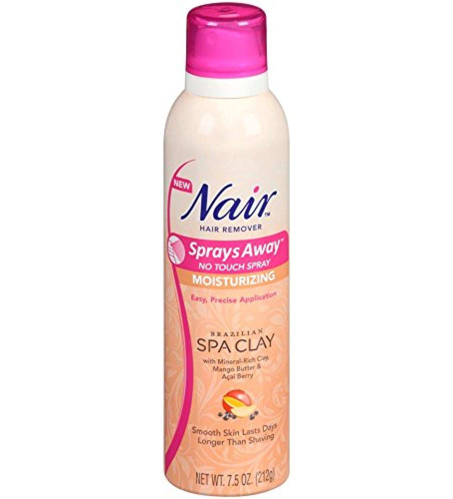 Nair Sprays Away, Brazilian Spa Clay, 7.5 Oz
