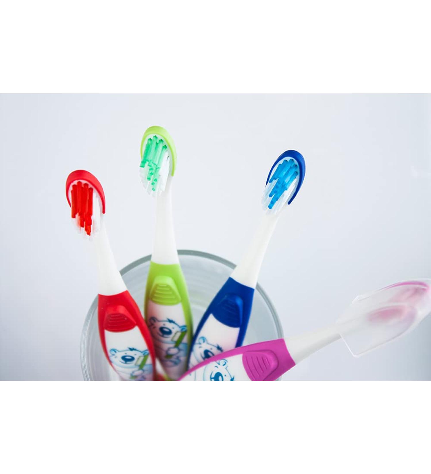 THIENEL 20325 Toothbrushes with suction cup Otto motif green (pack of 12)