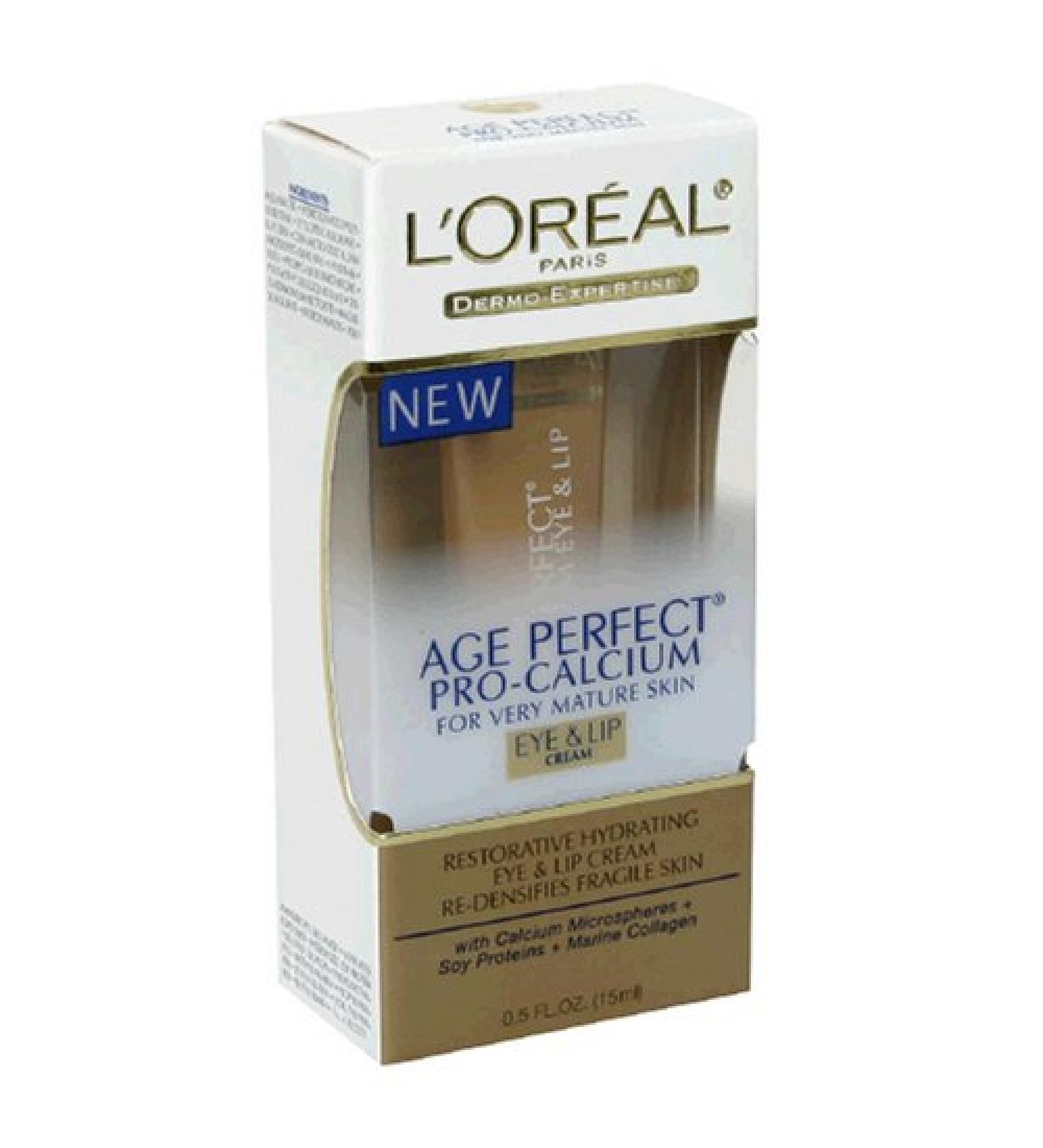 L'Oreal Age Perfect Pro-Calcium Eye and Lip Cream for Very Mature Skin  0.5-Ounce Tube