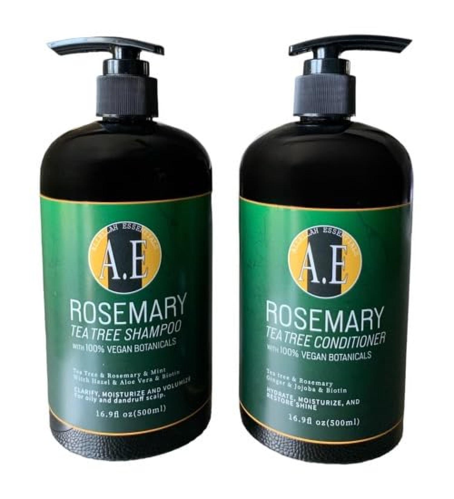Rosemary Tea Tree Shampoo & Conditioner Set - Anti-Dandruff & Hair Growth for Men & Women - Buy Online on GoSupps.com