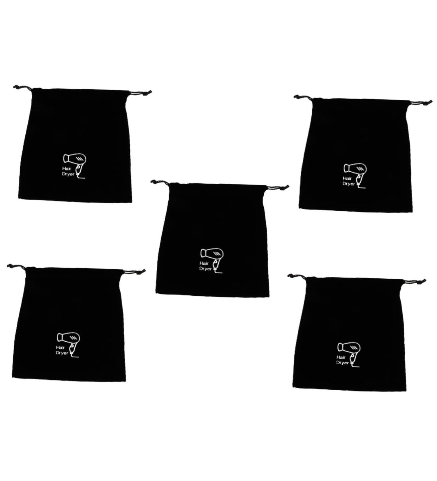 PLAFOPE 5 Pcs Purse Organizer Bags Hair Tool Bag Black Product Flannel Makeup Bag for Purse - Buy Online on GoSupps.com