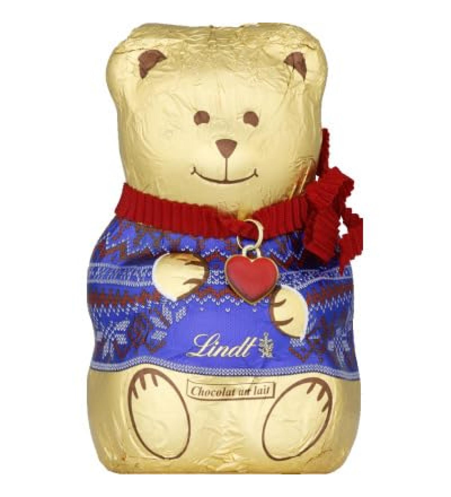LINDT & SPRÜNGLI Lindt - Blue Sweater Bear Mould OURS - Milk Chocolate - Christmas Chocolate - 100g