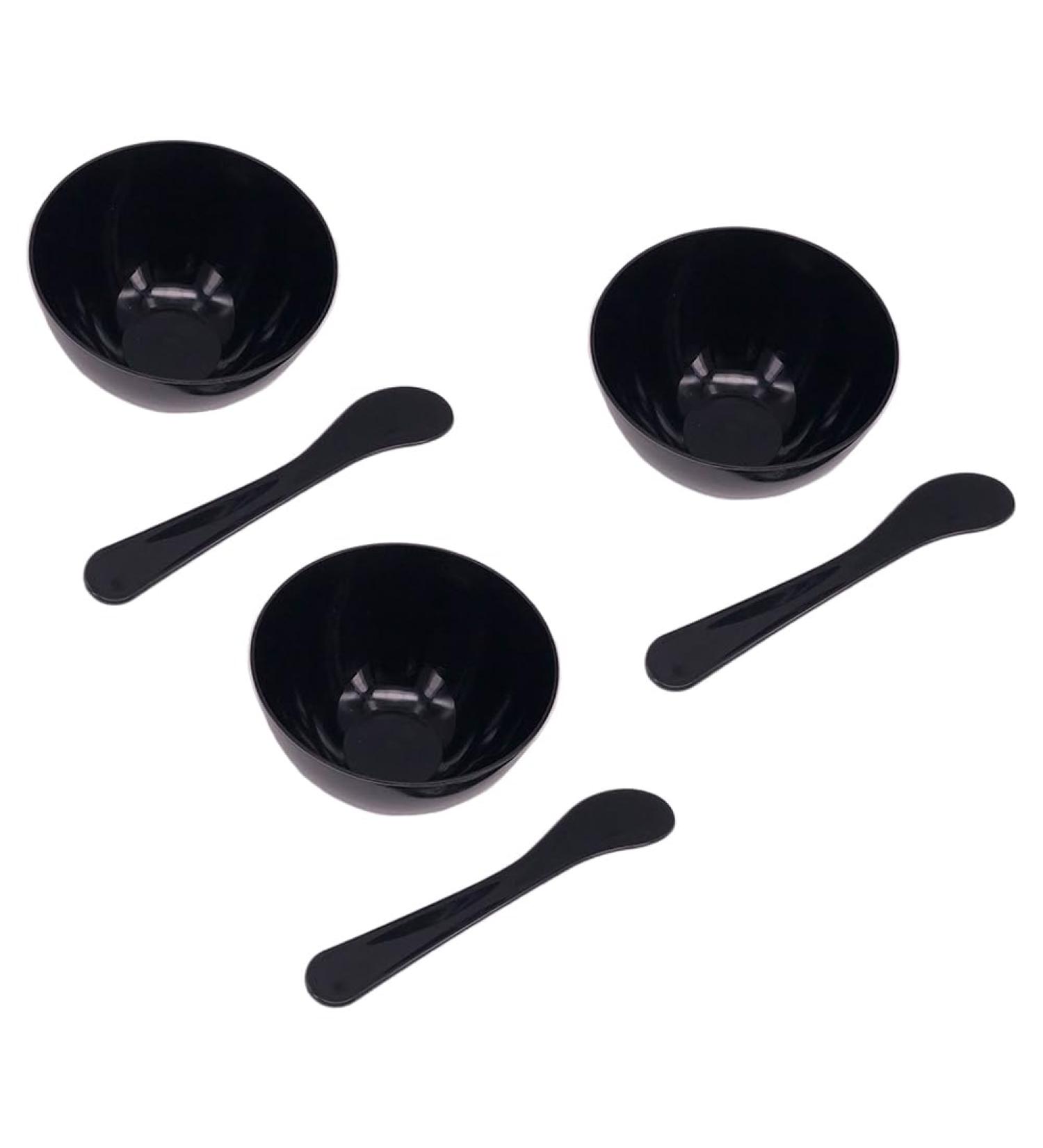 3 Sets Plastic Facial Mask Mixing Bowls & Spatula - DIY Skin Care Tool Kit for Women | Home Beauty Salon Essentials - Buy Online on GoSupps.com