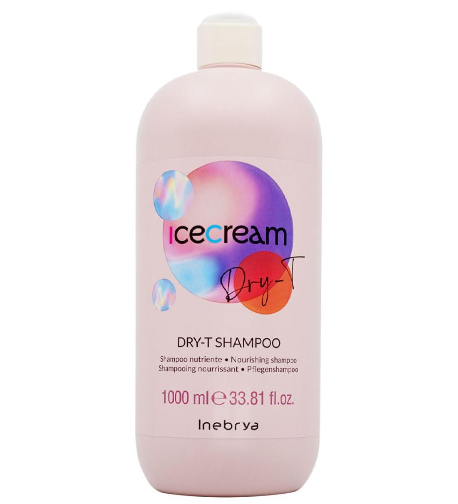 Inebrya Ice Cream Dry-T Shampoo - Nourishing Shampoo 1000ml White