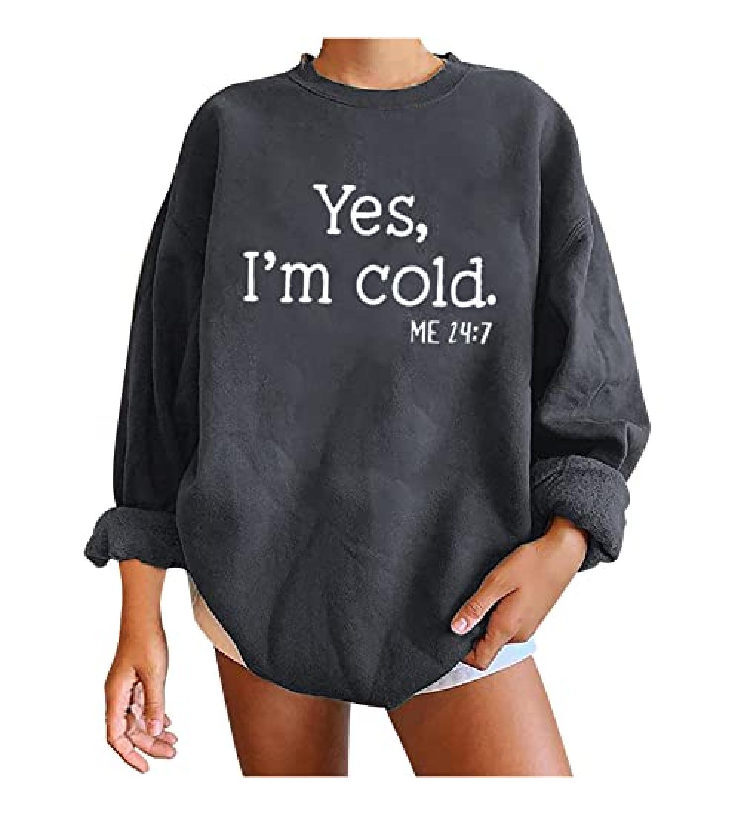 Women's Fashion Letter Printed Sweatshirt Top - Loose Casual Hoodie Pullover - XXL Gray - Buy Online on GoSupps.com