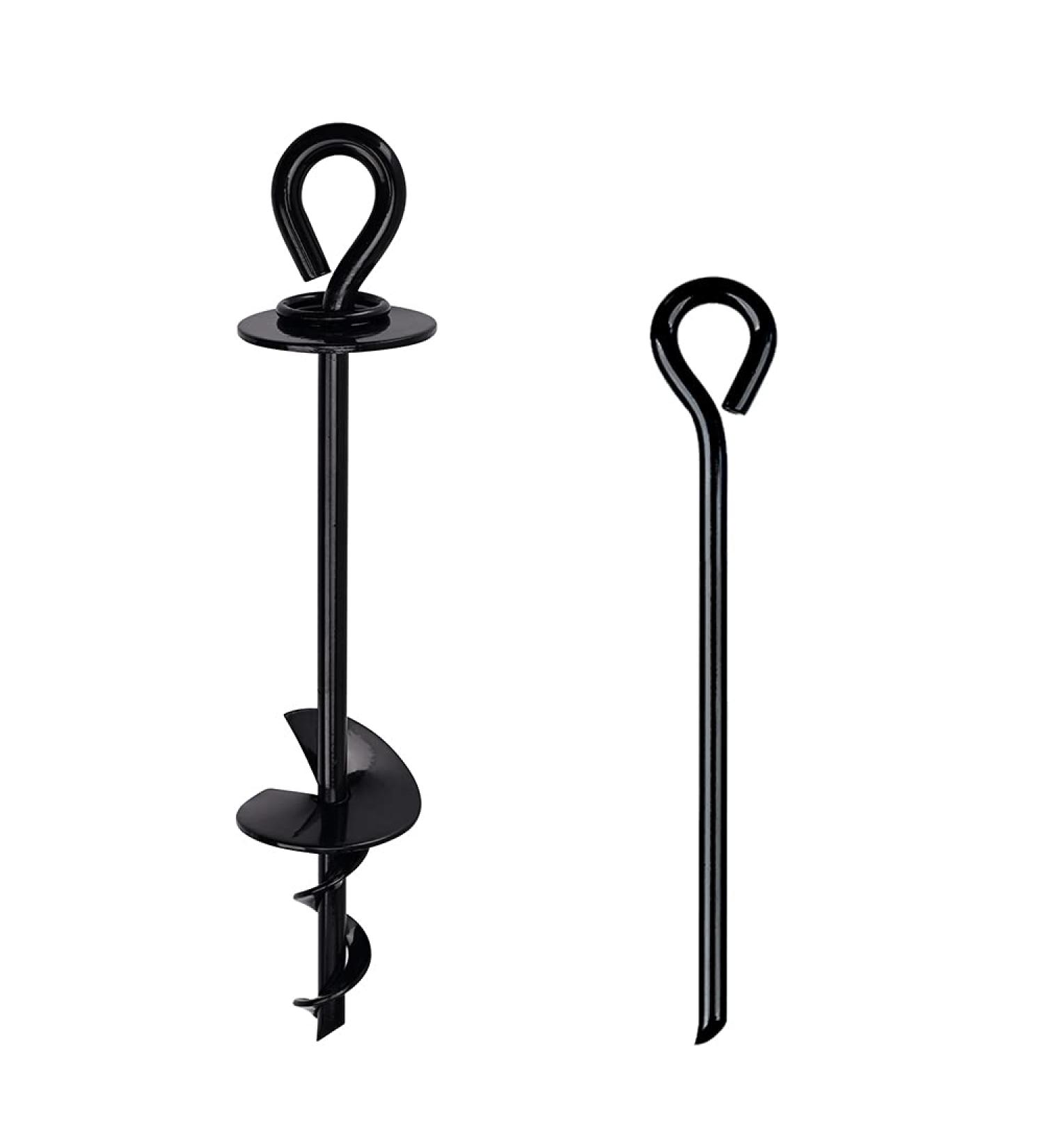 Heavy Duty Dog Tie Out Stake for Outdoor Use Strong Ground Anchor for Large Dogs Up to 150 lbs Perfect for Outdoor Dog Run Yard Camping Gear Beach Accessories Black - Buy Online on GoSupps.com