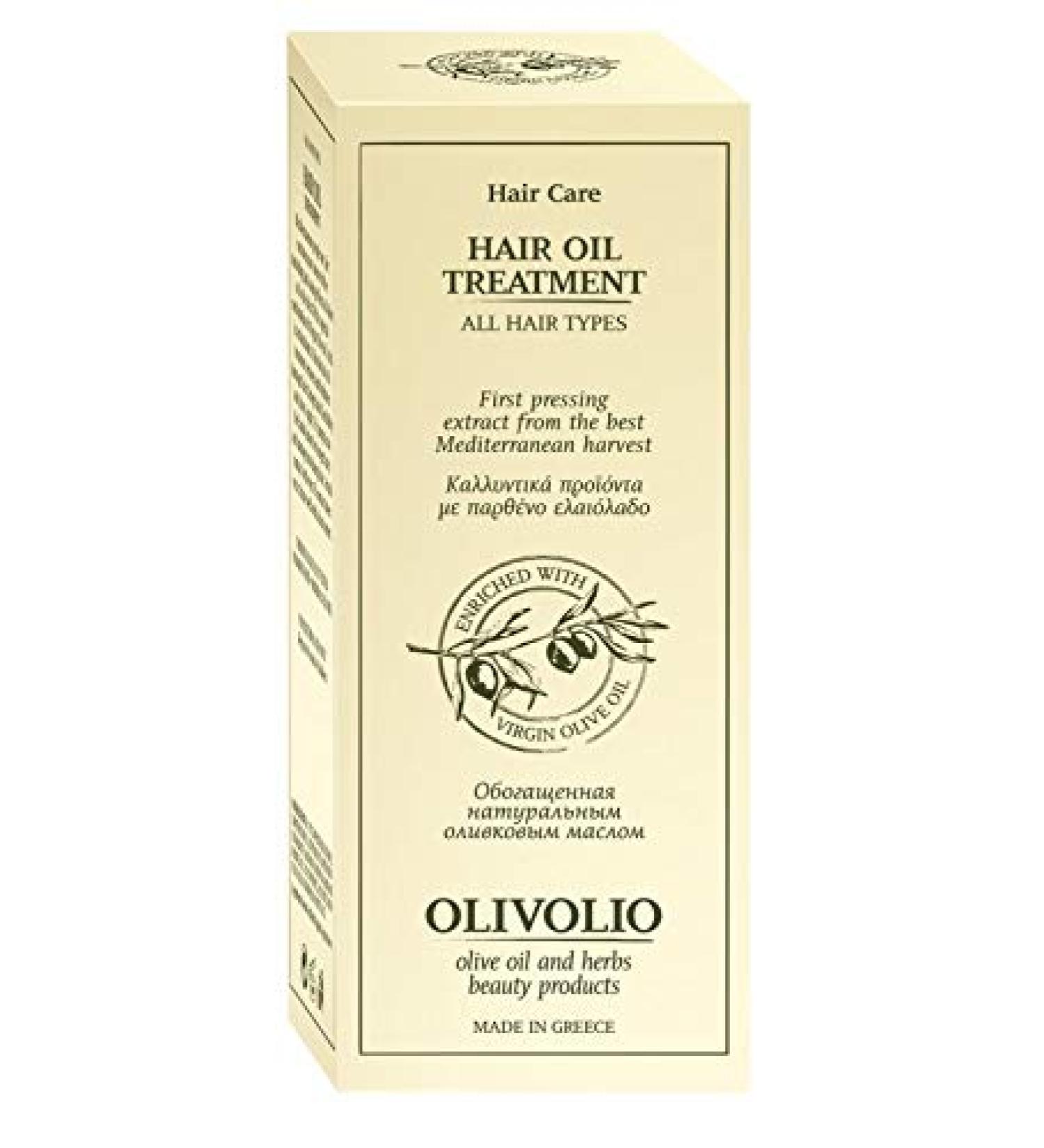 Olivolio botanics 98% natural hair oil with 100% organic extra virgin olive oil - without mineral oil and parabens - 90 ml