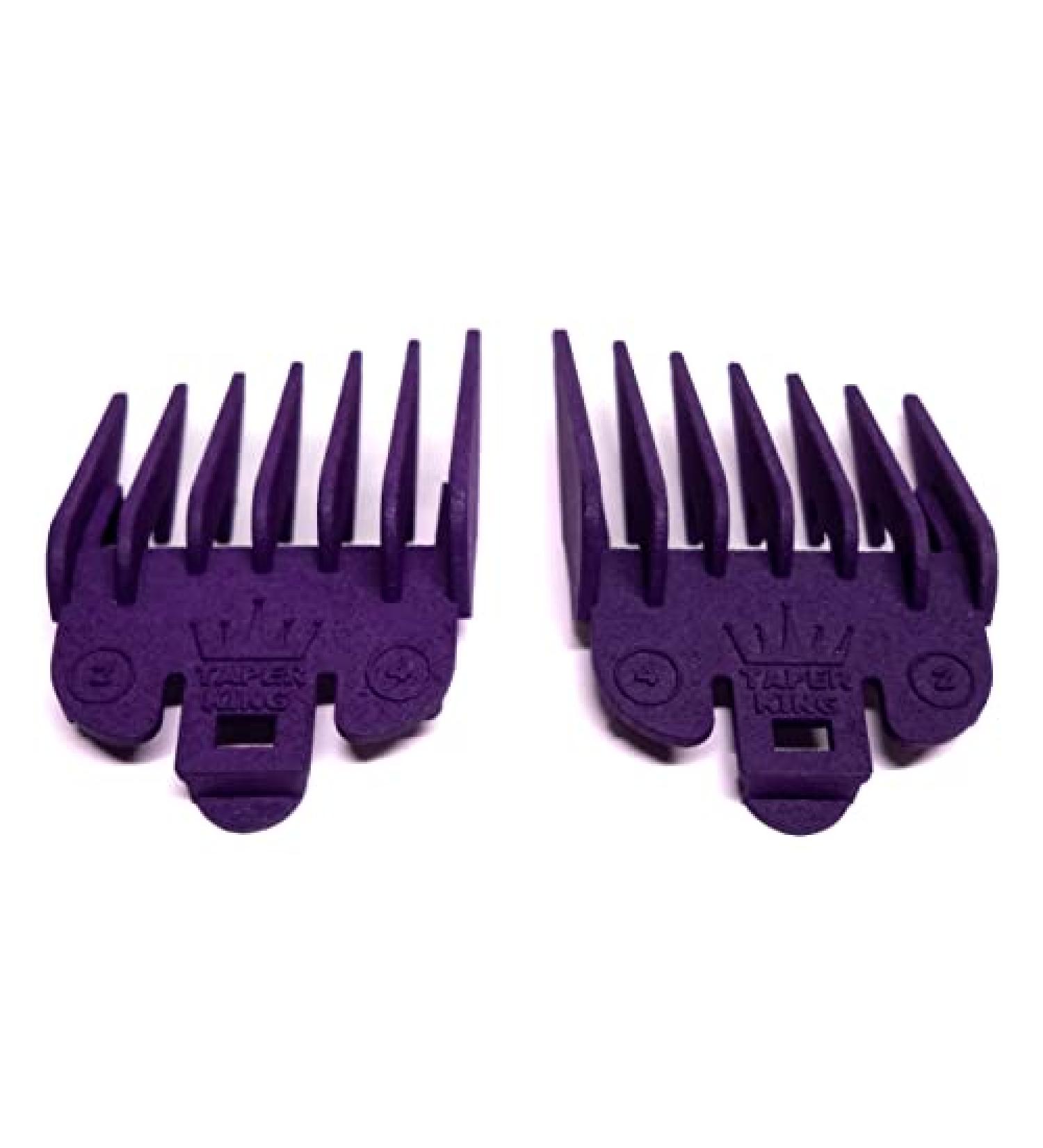 Taper King Amethyst Clipper Guide Comb Set #2-#4 - Achieve Foolproof Tapers & Fades at Home with Wahl/Conair Clippers! Compatible with #2-#4 (6mm-13mm) - Buy Online on GoSupps.com