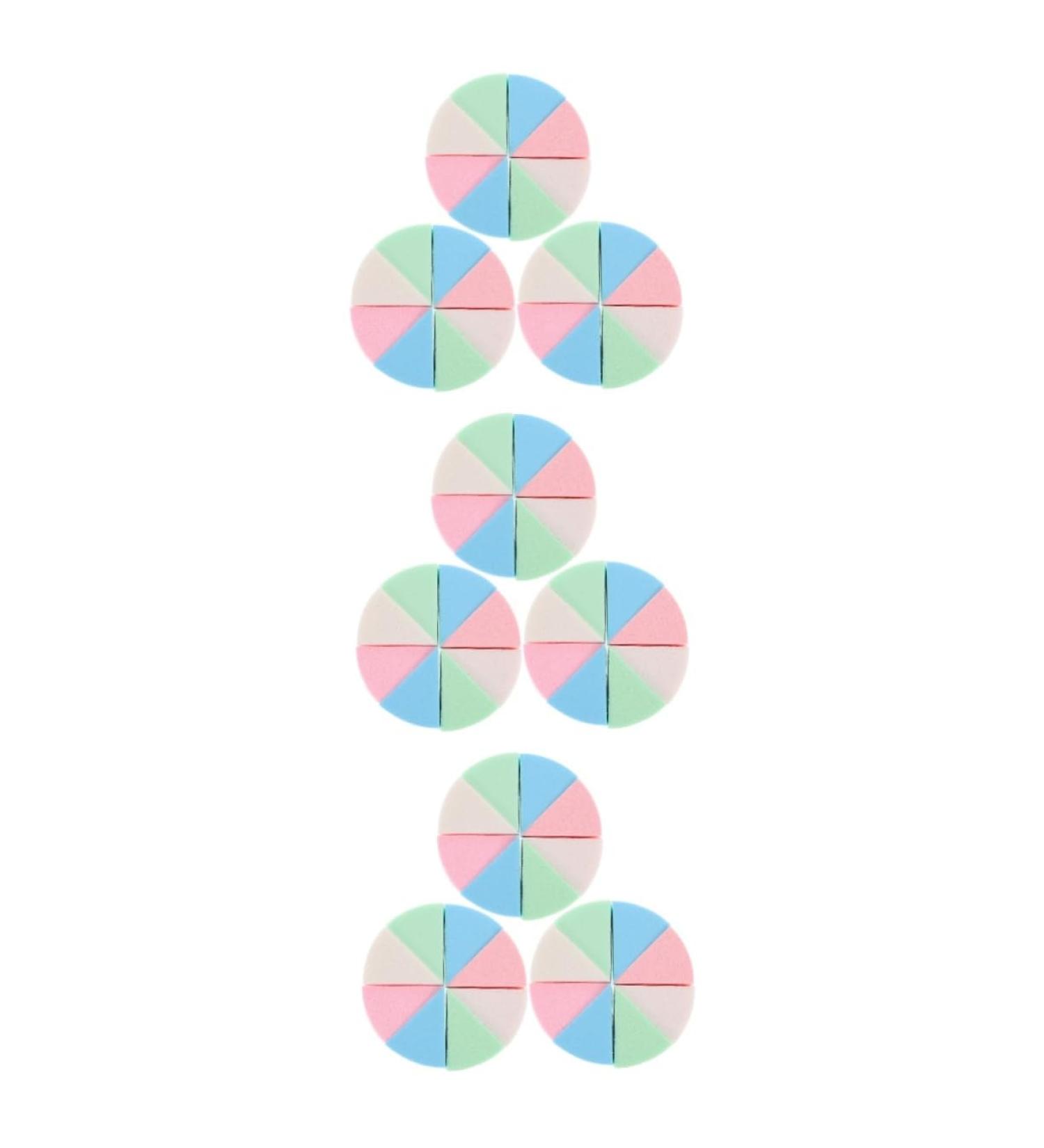 FRCOLOR 9 Sets Triangular Sponge Touch White Makeup Cleaning Cotton Pads Powder Puff Sponges Makeup Sponge for Foundation Makeup Sponge for Girls Makeup Tools Headband - Buy Online on GoSupps.com