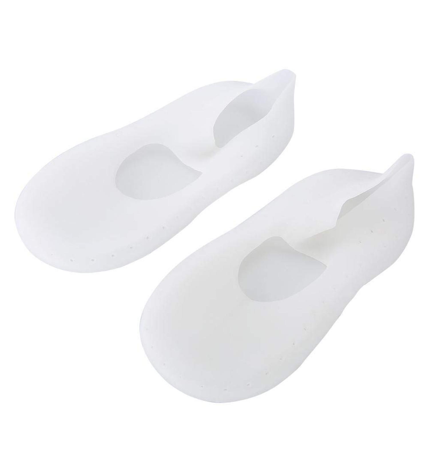 Silicone Socks for Foot Care - Moisturizing & Cracked Protection | Preventative Tool (L-White) - Buy Online on GoSupps.com