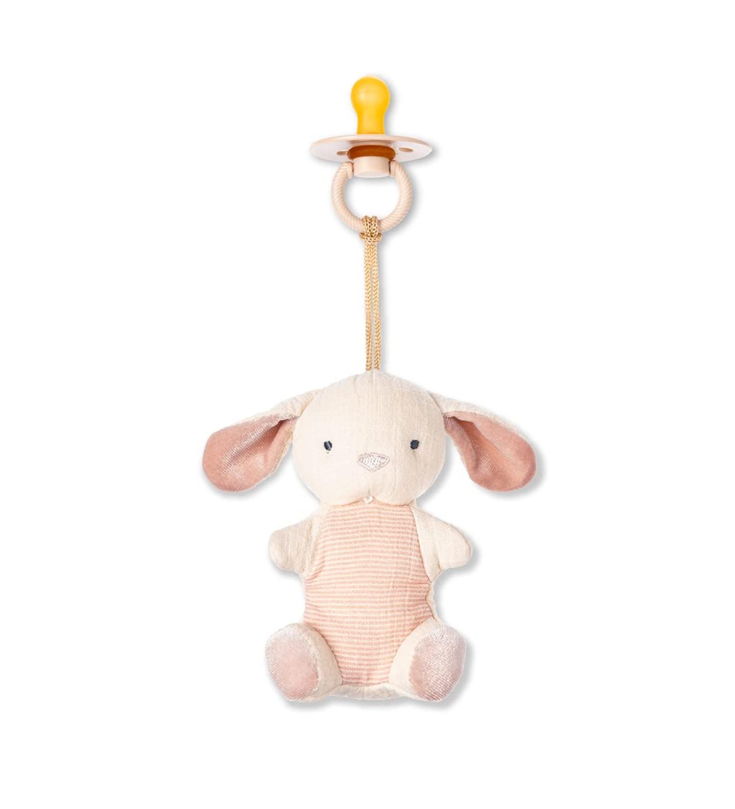 Itzy Ritzy - Bitzy Pal Pacifier & Lovey Set  Detachable Bunny Lovey & Coordinating Natural Rubber Pacifier  Ideal for Ages 0-6 Months  Bunny Bunny 1 Count (Pack of 1) - Buy Online on GoSupps.com