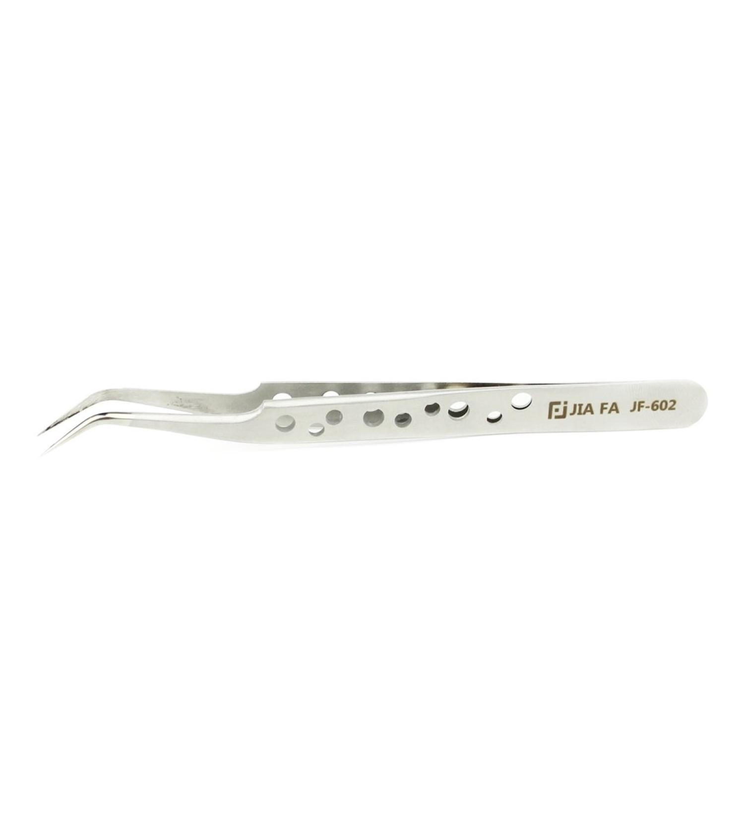 New JF-602 High-strength Curved Tip Tweezers(Silver) Xiecutecat - Buy Online on GoSupps.com