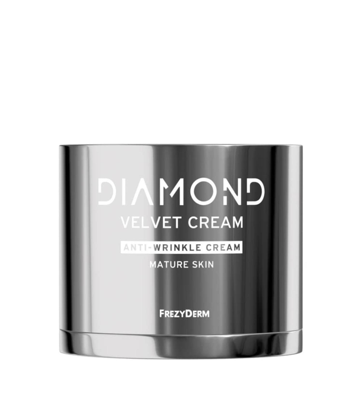 FREZYDERM Diamond Velvet anti-wrinkle cream with diamond crystals and hyaluronic acid firming effect and wrinkle reduction ideal for mature skin 50 ml - Buy Online on GoSupps.com
