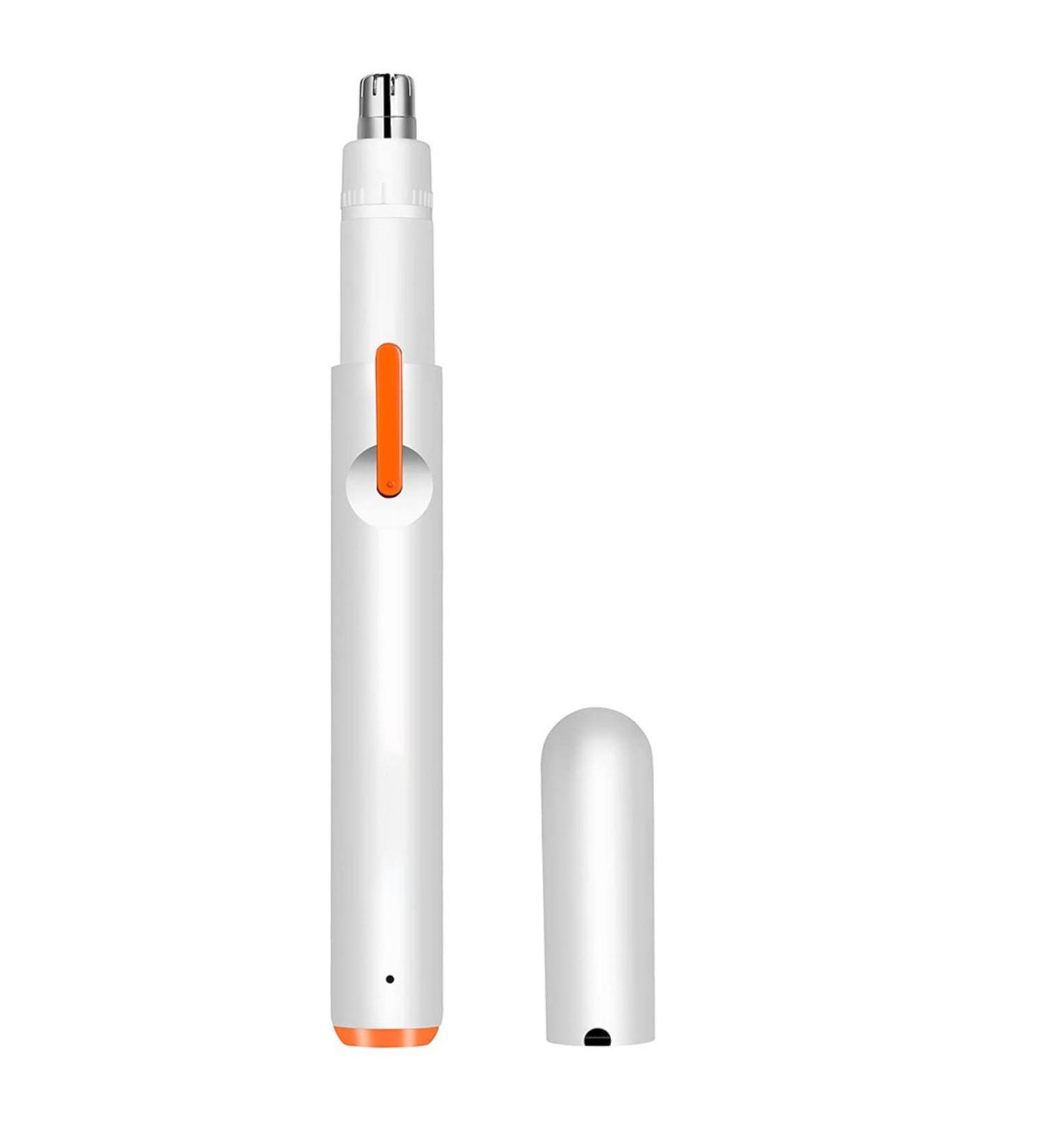 Buy USB Rechargeable Ear and Nose Hair Trimmer - Portable 360 Rotating Clipper with Protection Cap - Ideal for Travel (White - Buy Online on GoSupps.com