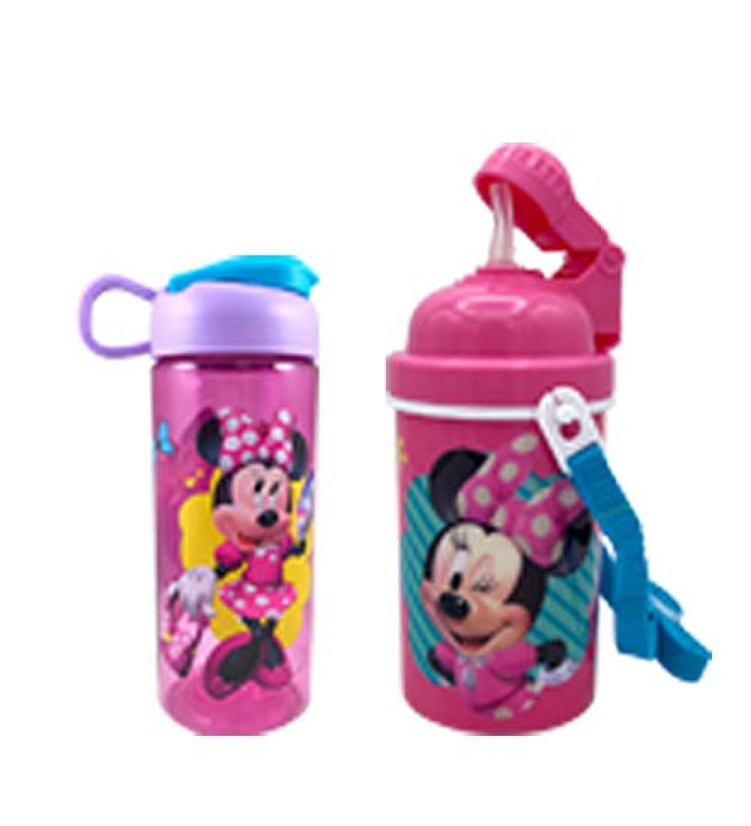Disney Minnie Kids Girls Water Bottles with Straw - Deluxe Gift Set - Buy Online on GoSupps.com