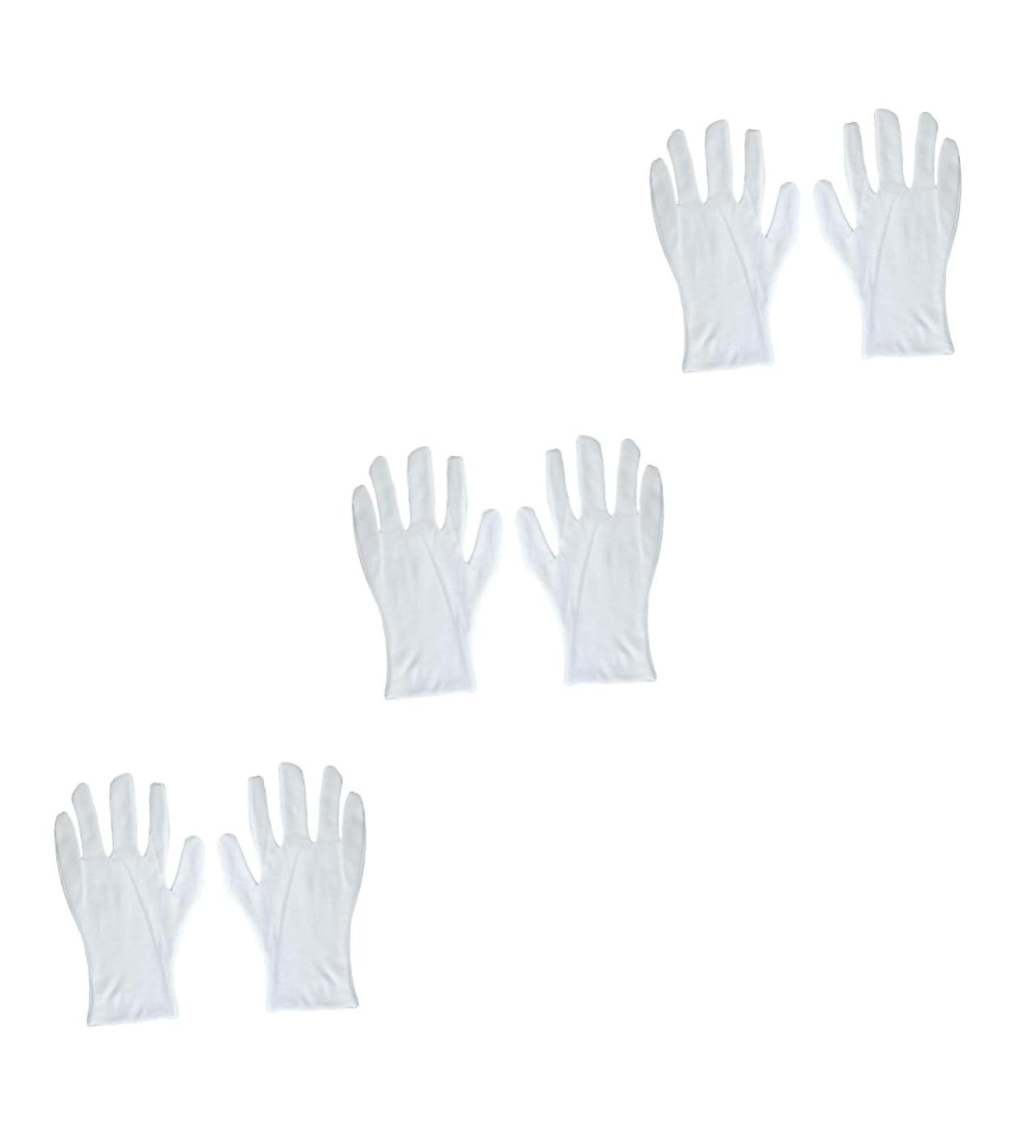MAGICLULU 18 Pairs Cotton Work Gloves White Gloves Cotton Gloves White Work Gloves Factory Gloves Lengthen - Buy Online on GoSupps.com