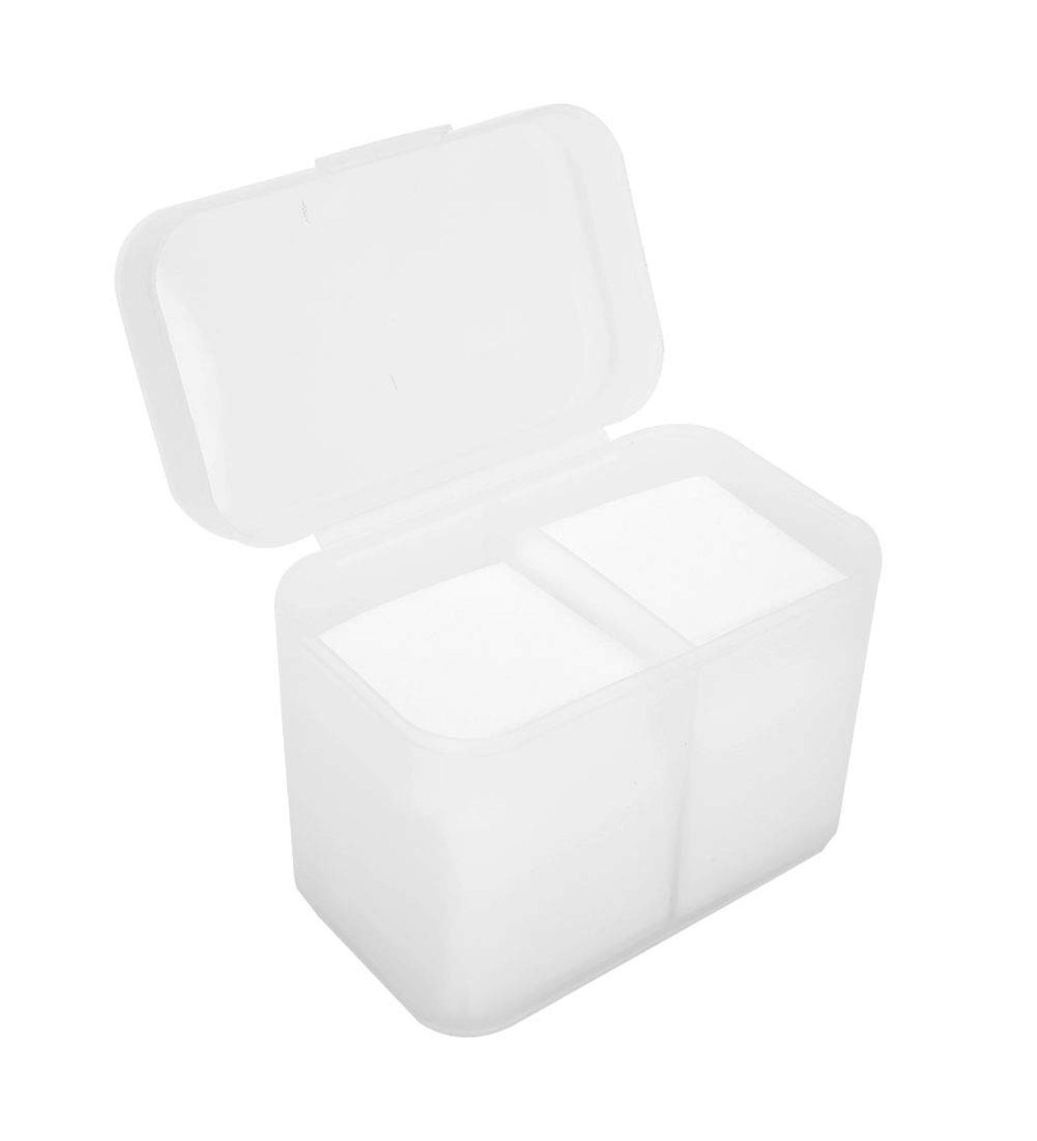  Stylebest 2-Grid Nail Art Storage Box Organizer Container with Transparent Lid for Nail Polish Remover Pads Beads Beauty Salon - Buy Online on GoSupps.com