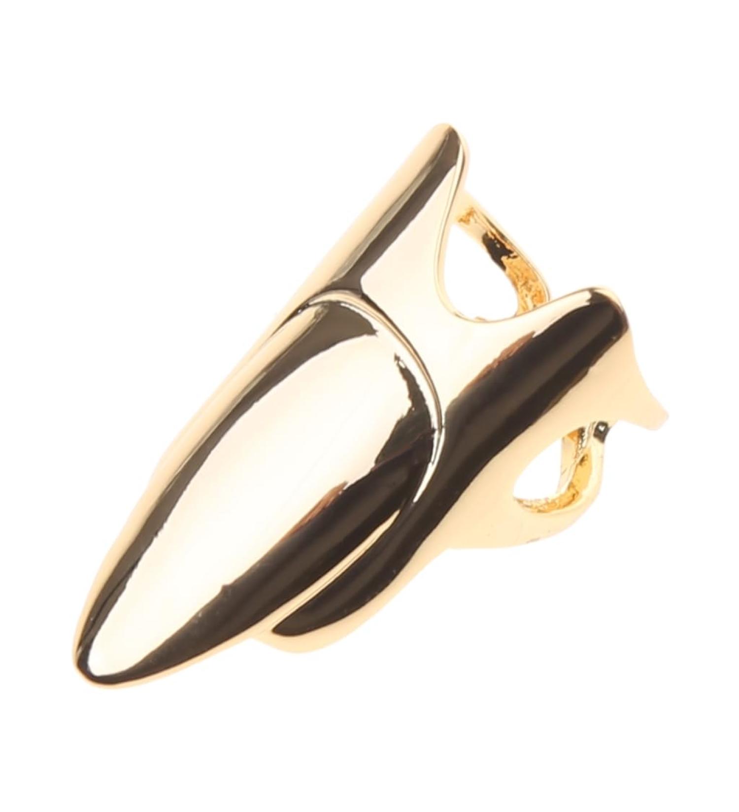 Sxett Metal Open Nail Rings Elegant Fingertips Statement Jewelry Gift Metal Nail Art Rings Alloy Material Gift for Women Girls Gold - Buy Online on GoSupps.com