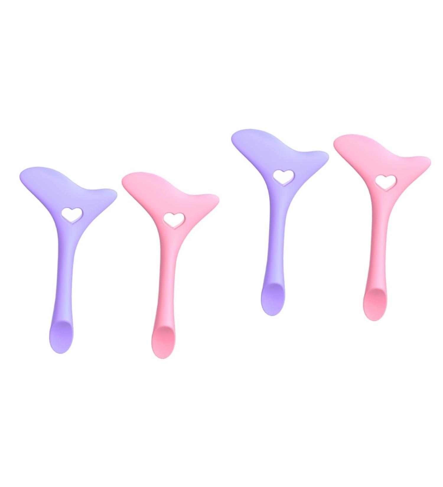 Didiseaon 4 Pcs Eyeliner Silicone Molds Eyeshadow Mascara Guard Applicator Face Cream Spoon Stamp Eyelash Girl mediumx2pcs Assorted Colorx2pcs - Buy Online on GoSupps.com