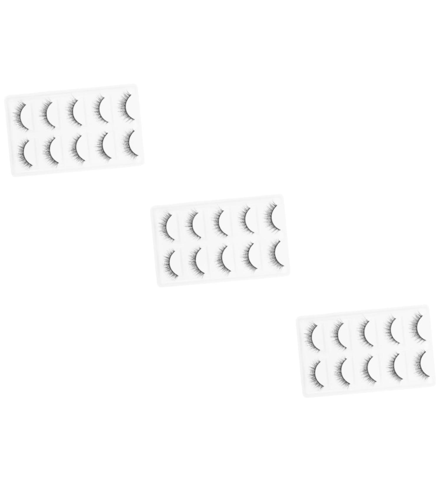 FOMIYES 15 Pairs Short Eyelash 3d Fake Eyelashes False Eyelashes Dense Eyelashes 3d Synthetic Eyelashes Art Eyelashes Natural Look Eyelashes 3d Eyelashes Glue Artificial Fiber Slim 6d - Buy Online on GoSupps.com
