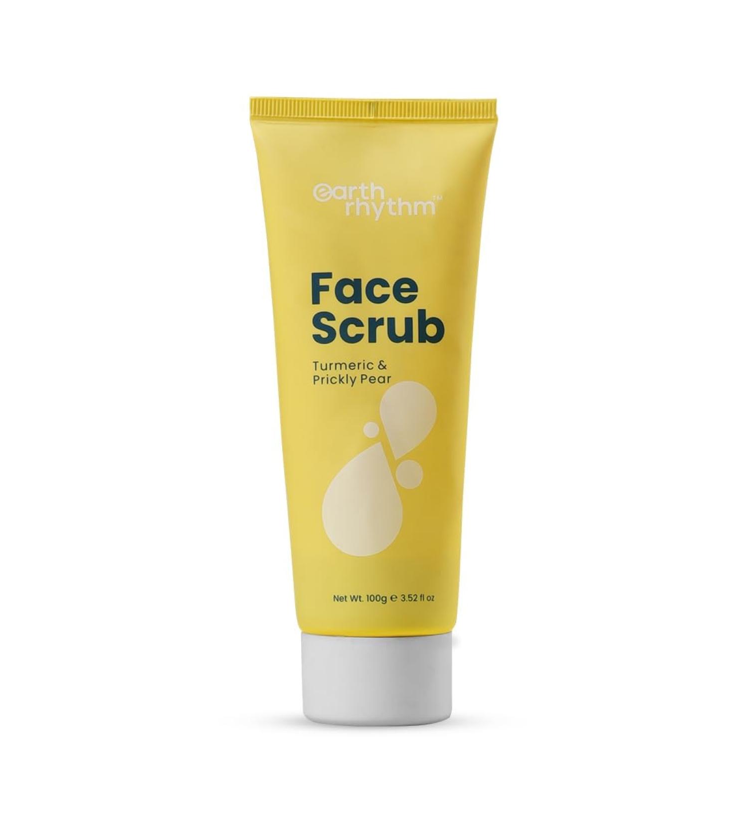 Turmeric & Prickly Pear Face Scrub - Unclogs Pores Brightens Skin Cruelty-Free - 100g | Shop Worldwide - Buy Online on GoSupps.com