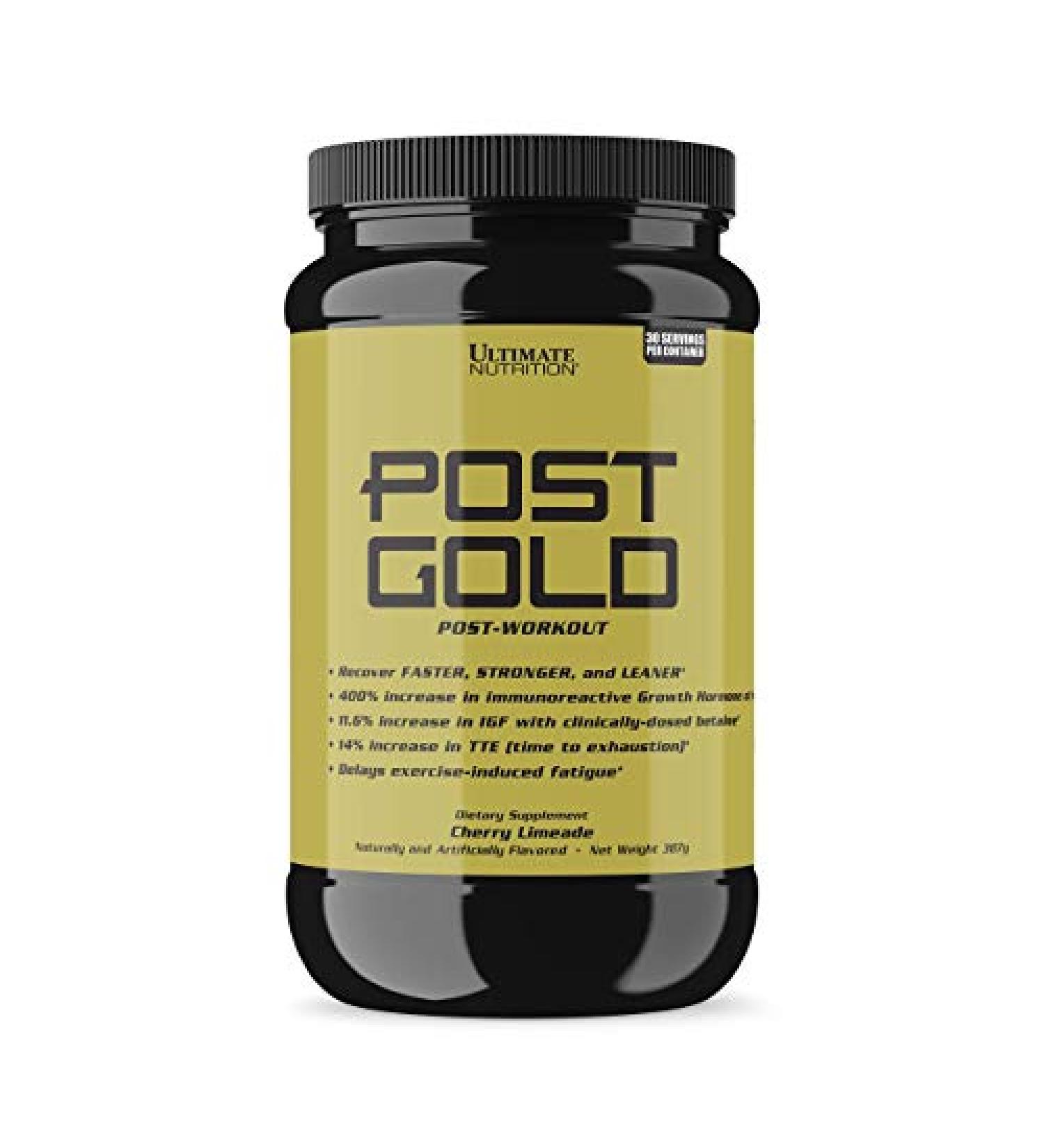 Ultimate Nutrition Post Gold - Cherry Limeade Post-Workout Powder | Muscle Recovery Drink with BCAA Beta Alanine & GABA - 1.07 lbs - Buy Online on GoSupps.com