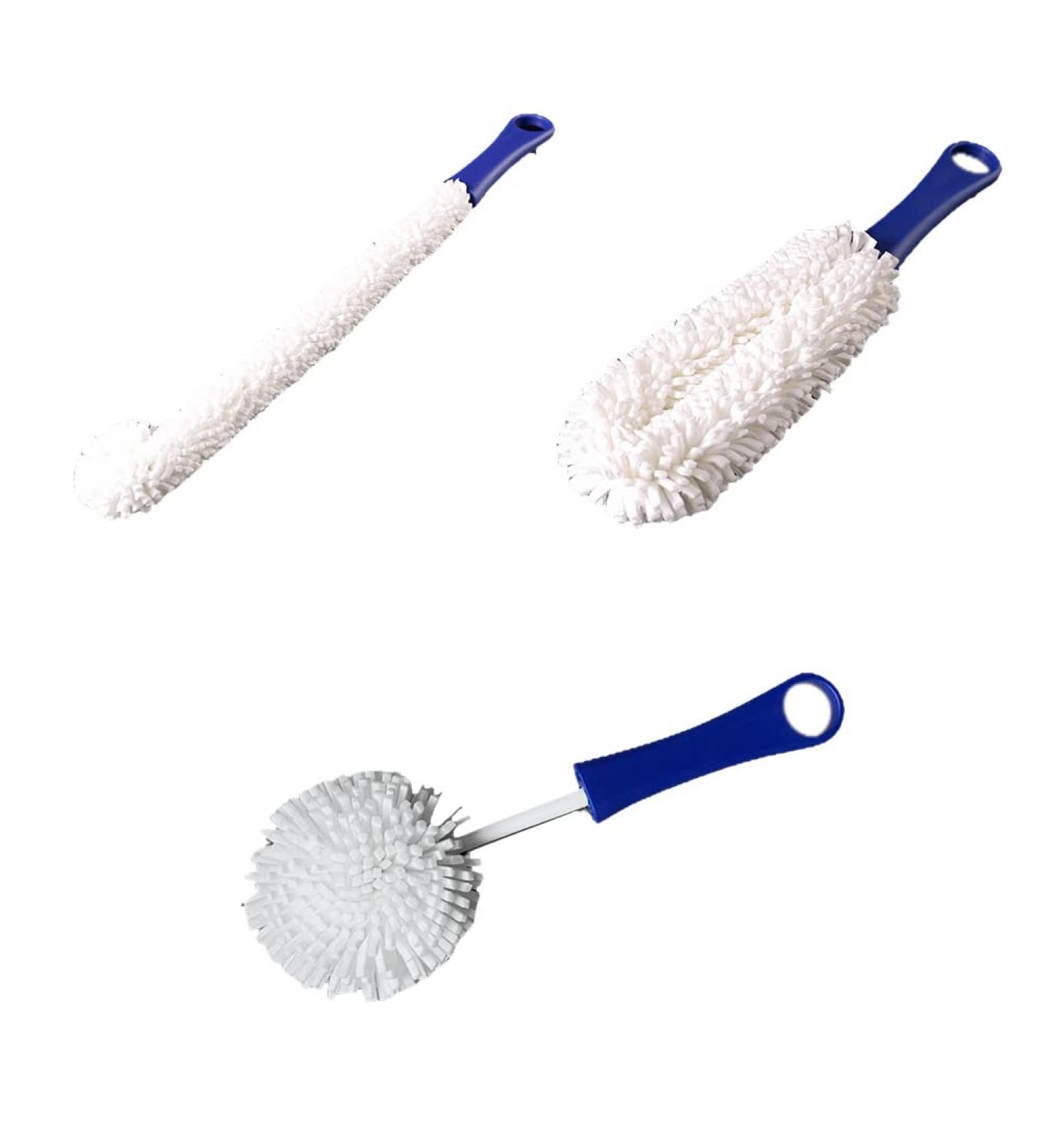 wemee 3 Pieces Wine Decanter Cleaning Brush Flexible Wine for Goblets/Champagne/Cups/Glasses - Buy Online on GoSupps.com