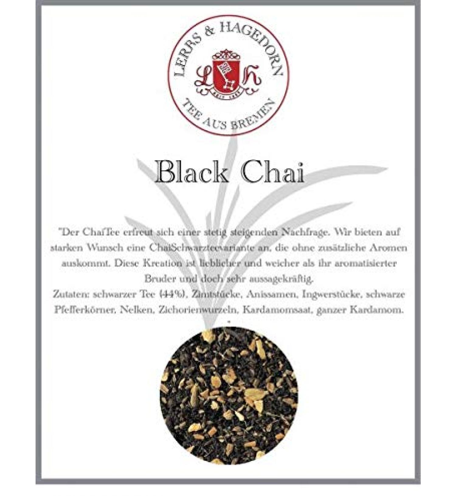  Lerbs & Hagedorn Black Chai Infusion 1 kg - Buy Online on GoSupps.com