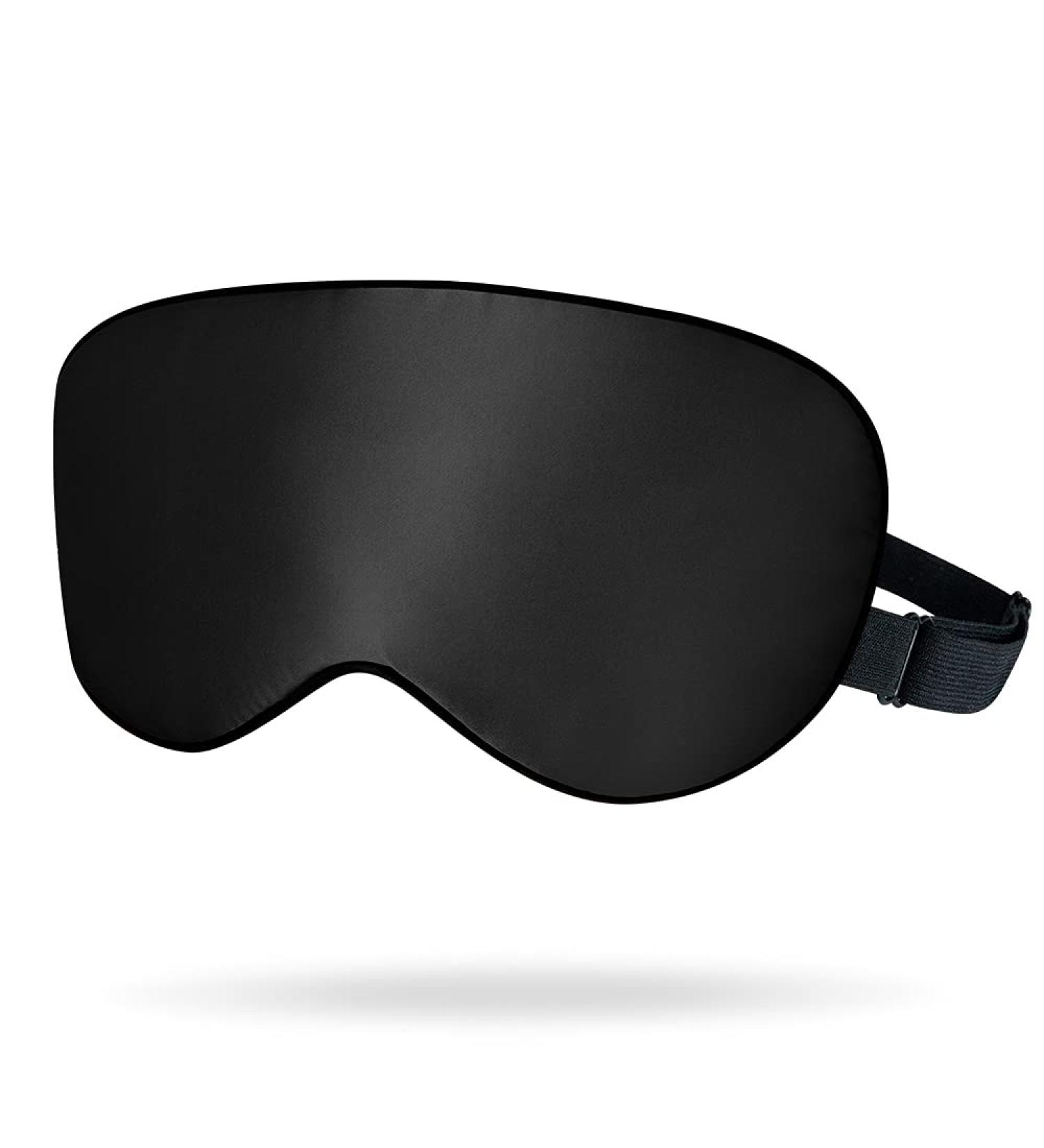 Shop Olesilk Adjustable Silk Sleep Mask - 100% Mulberry Eye Mask for Men & Women - Black - Ultimate Comfort for Sleep - Buy Online on GoSupps.com