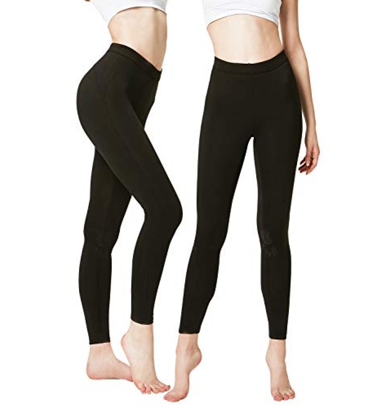 DEVOPS Women's Thermal Long Johns Underwear Leggings Pants 2 Pack - Black, Small - Buy Online on GoSupps.com