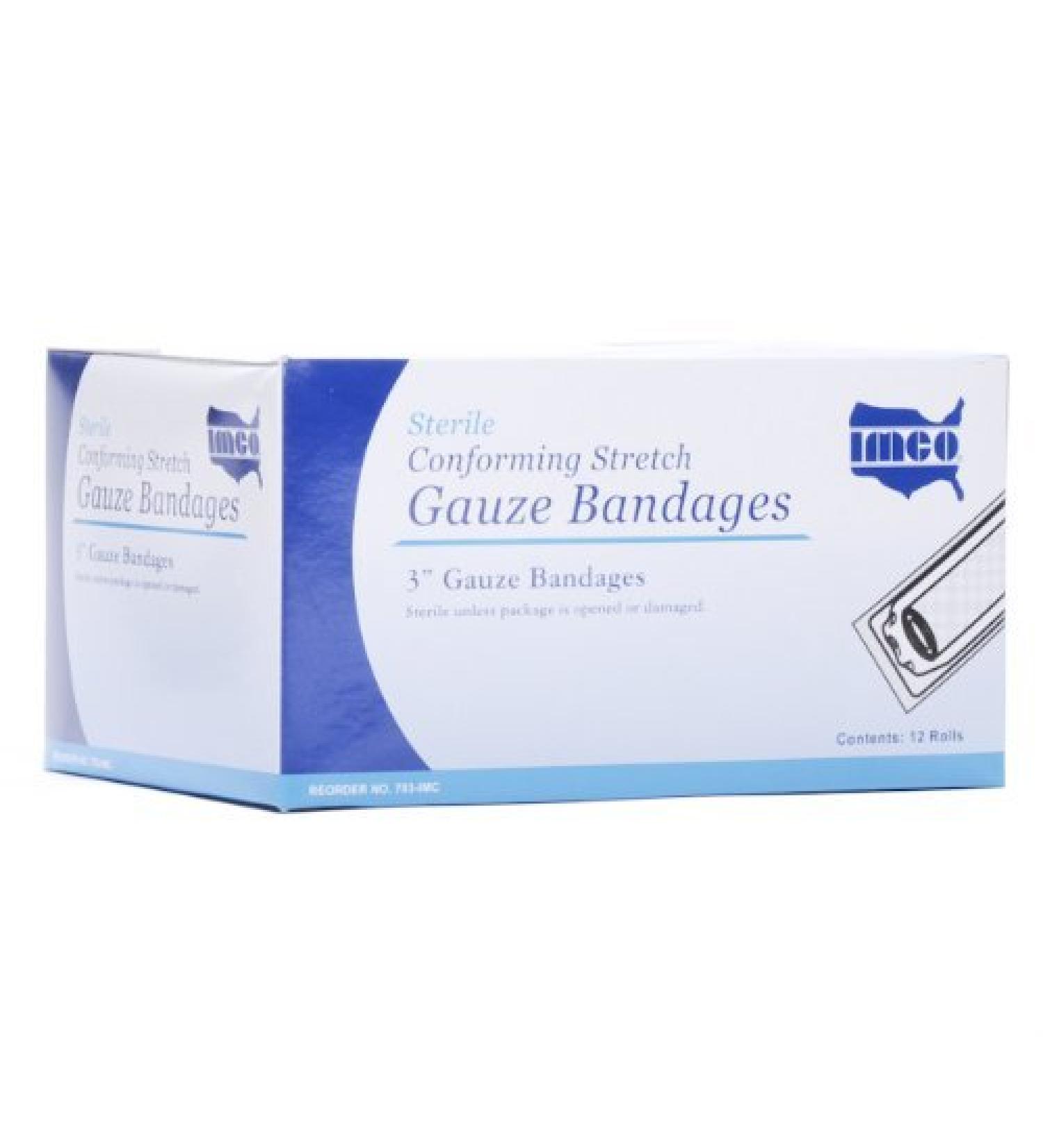 Dukal Sterile Gauze Roll Bandage 3'' 12/pkg
