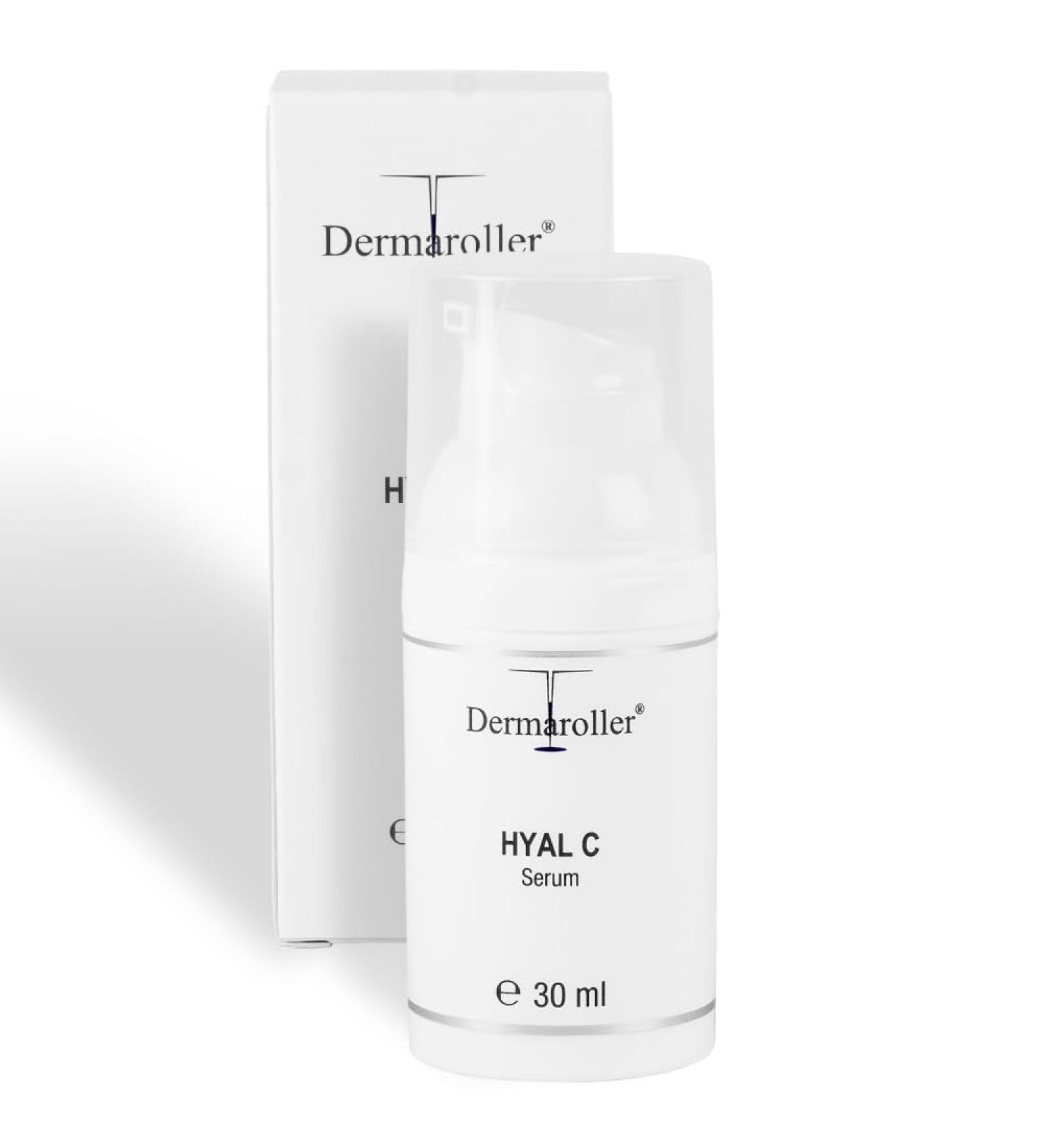 Dermaroller Hyal C Serum - Hyaluronic Acid & Almond Oil for Deep Moisturization Wrinkle Reduction & Skin Support - 1 oz - Shop Now - Buy Online on GoSupps.com