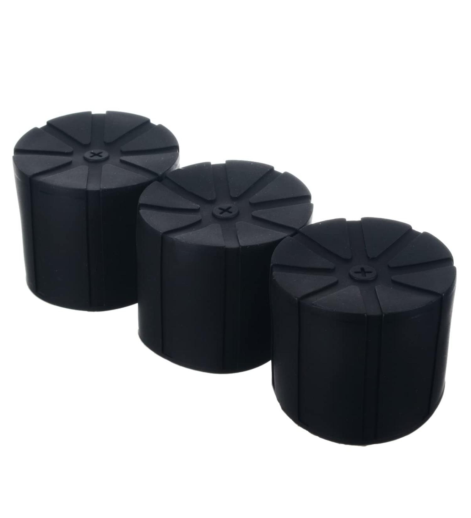 Limnyves 3Pcs Universal Lens Cap Cover for 65-110mm DSLR Camera Lenses - Waterproof Silicone, Black - Buy Online on GoSupps.com