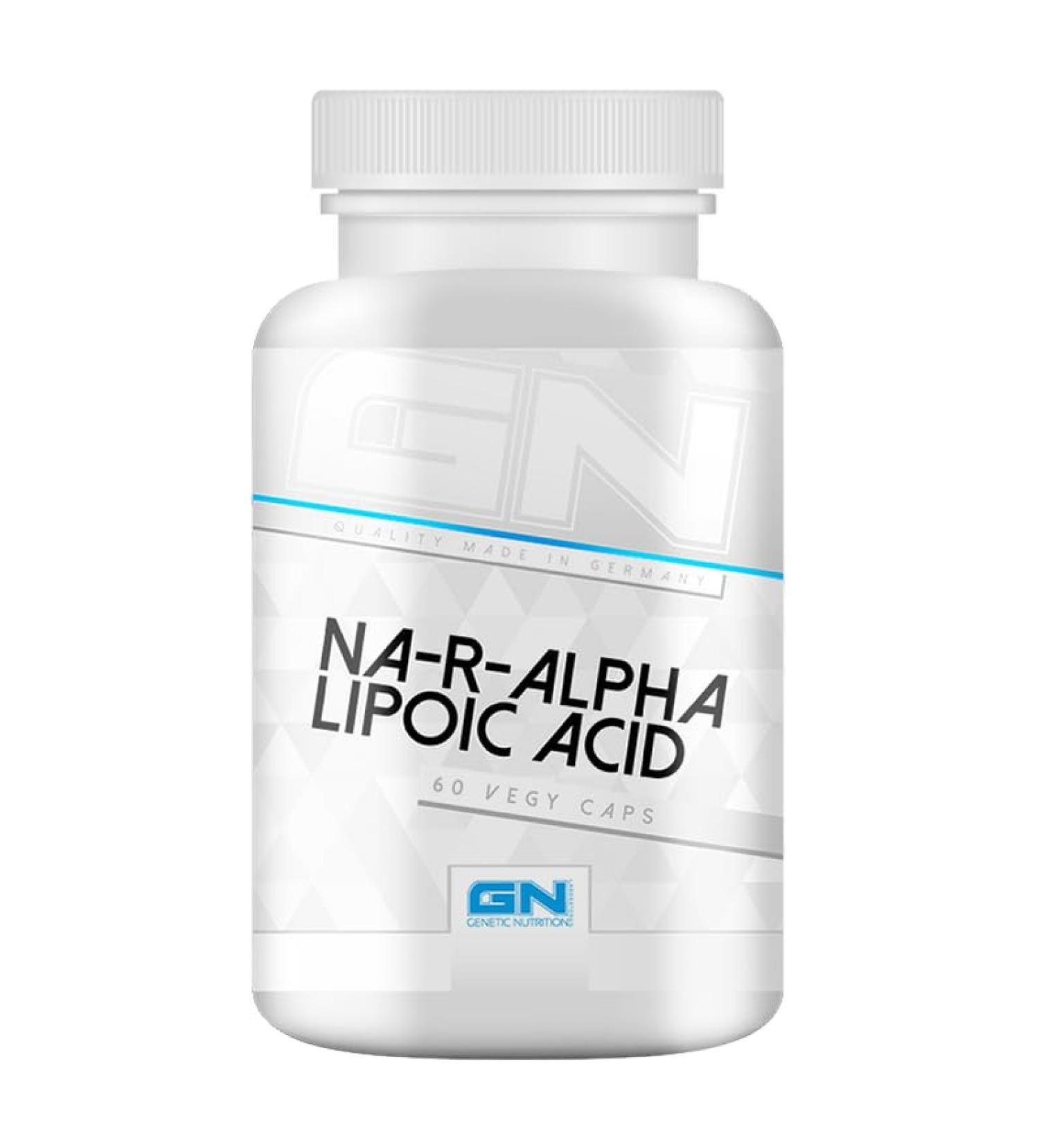 GN Laboratories Na-R-Alpha Lipoic Acid-60 capsules-High-quality lipoic acid supplement-for a balanced diet-vegan & gluten-free-made in Germany