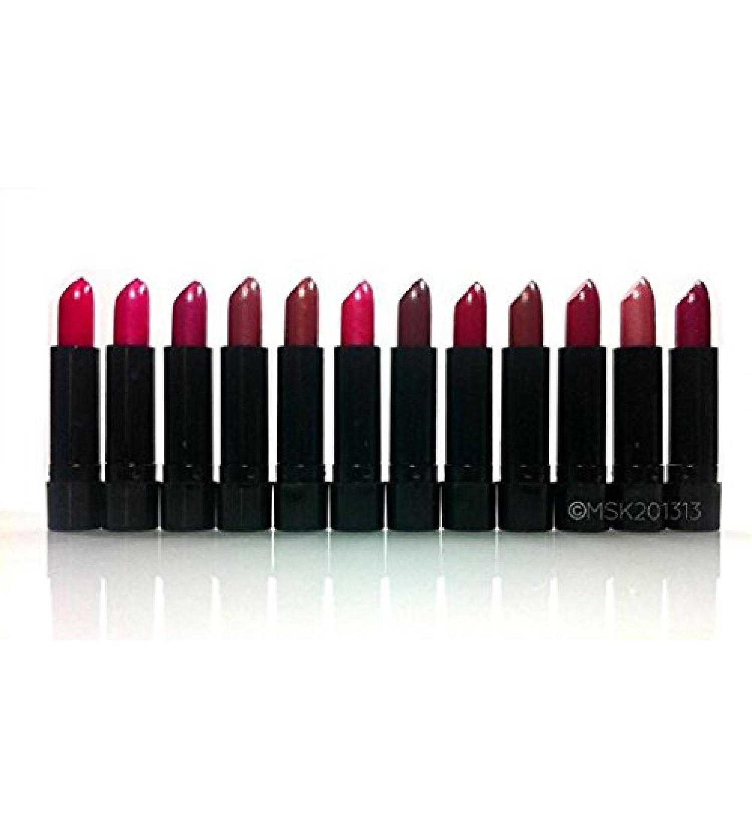 Princessa Aloe Lipsticks 1 Set - 12 Fashionable Colors/Long Lasting 12 Count (Pack of 1) Red 1 Set