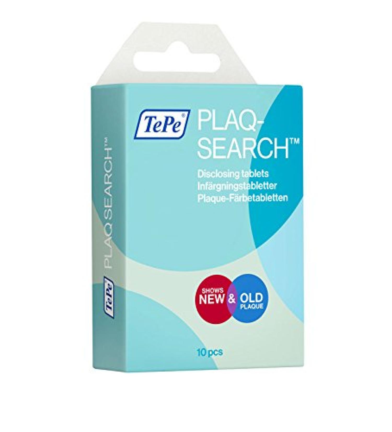 TePe Plaq-Search 10 tablets pack of 2 (2 x 10 pieces)