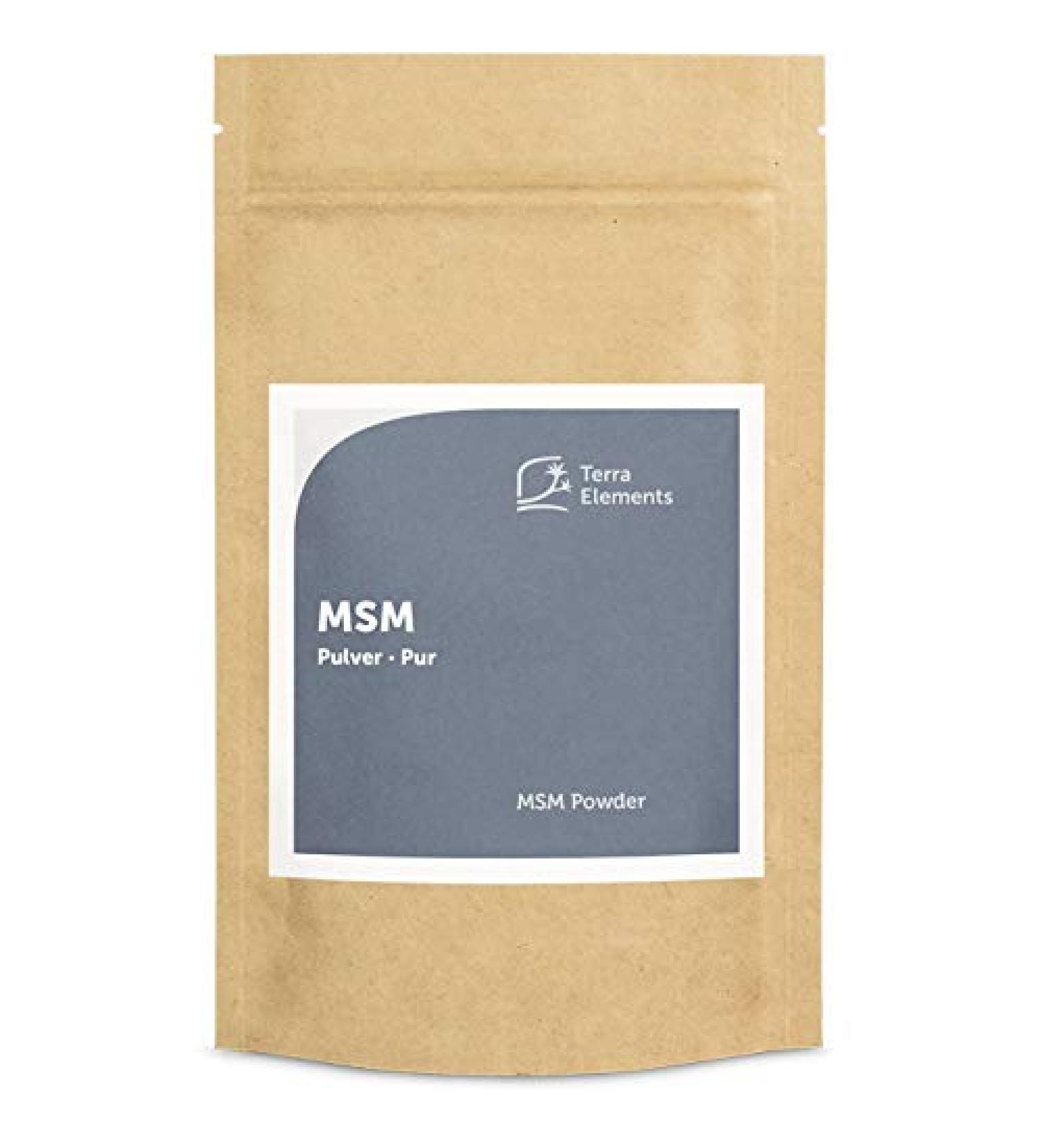 Terra Elements MSM en poudre 100 g I M thylsulfonylm thane I soufre organique I vegan