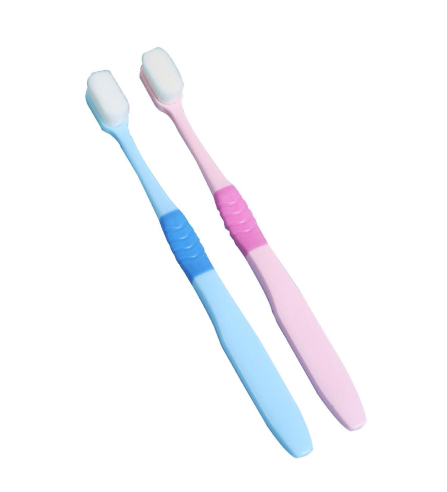 Minkissy 2 Pack Portable Toothbrush for Kids & Adults - Pink & Blue - Safe & Convenient Oral Care - Buy Online on GoSupps.com