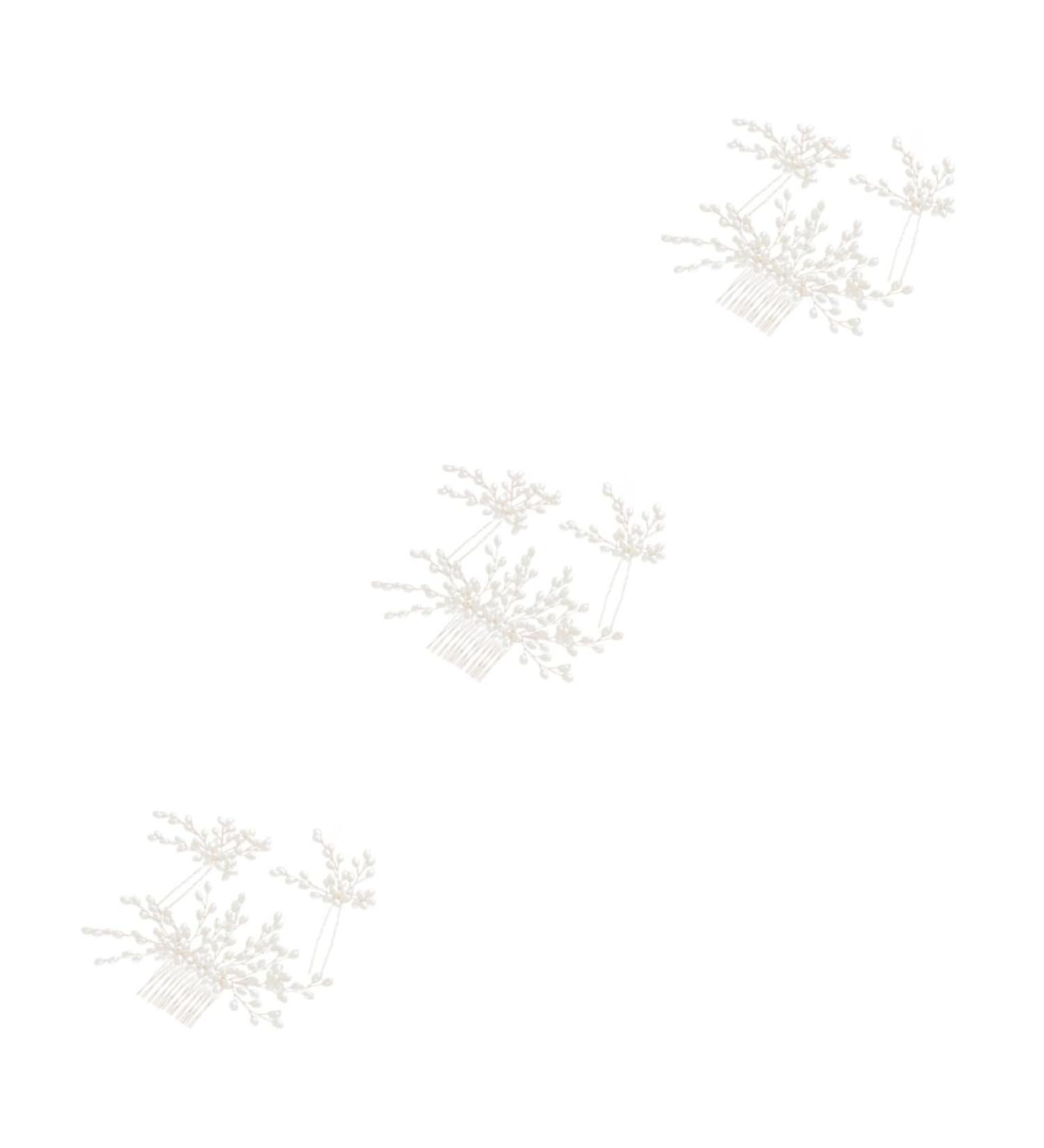 FRCOLOR 9-Piece Set Headpiece for the Bride Hair Combs for the Bride Wedding Hair Comb Wedding Hair Accessories Hair Pin Hair Clip Wedding Headpiece Pearl - Buy Online on GoSupps.com