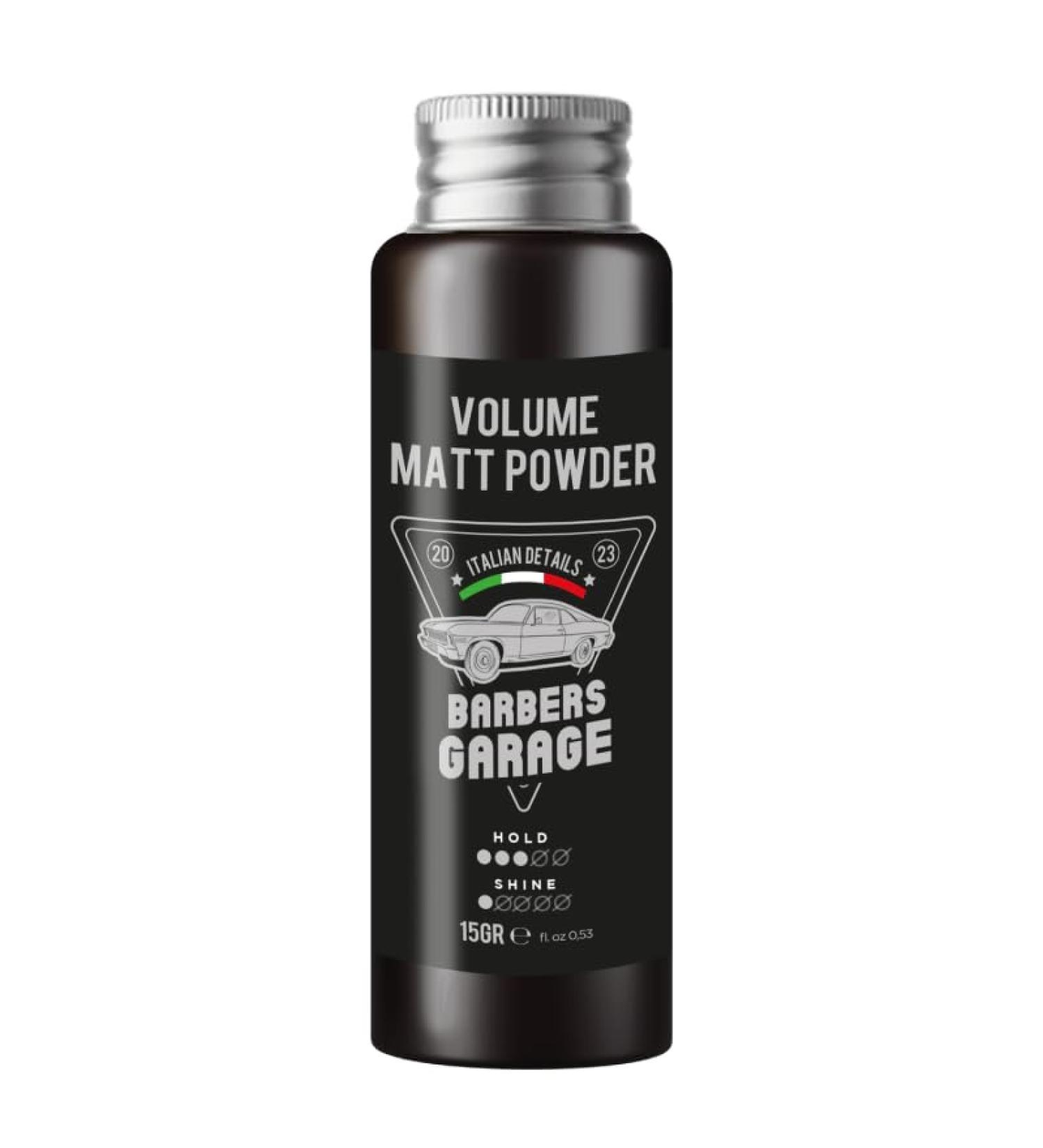 Barbers Garage Hair Volumizing Powder (15g) Italian Details Matte volumizing powder for volume and hold even for updos ultra fine. - Buy Online on GoSupps.com