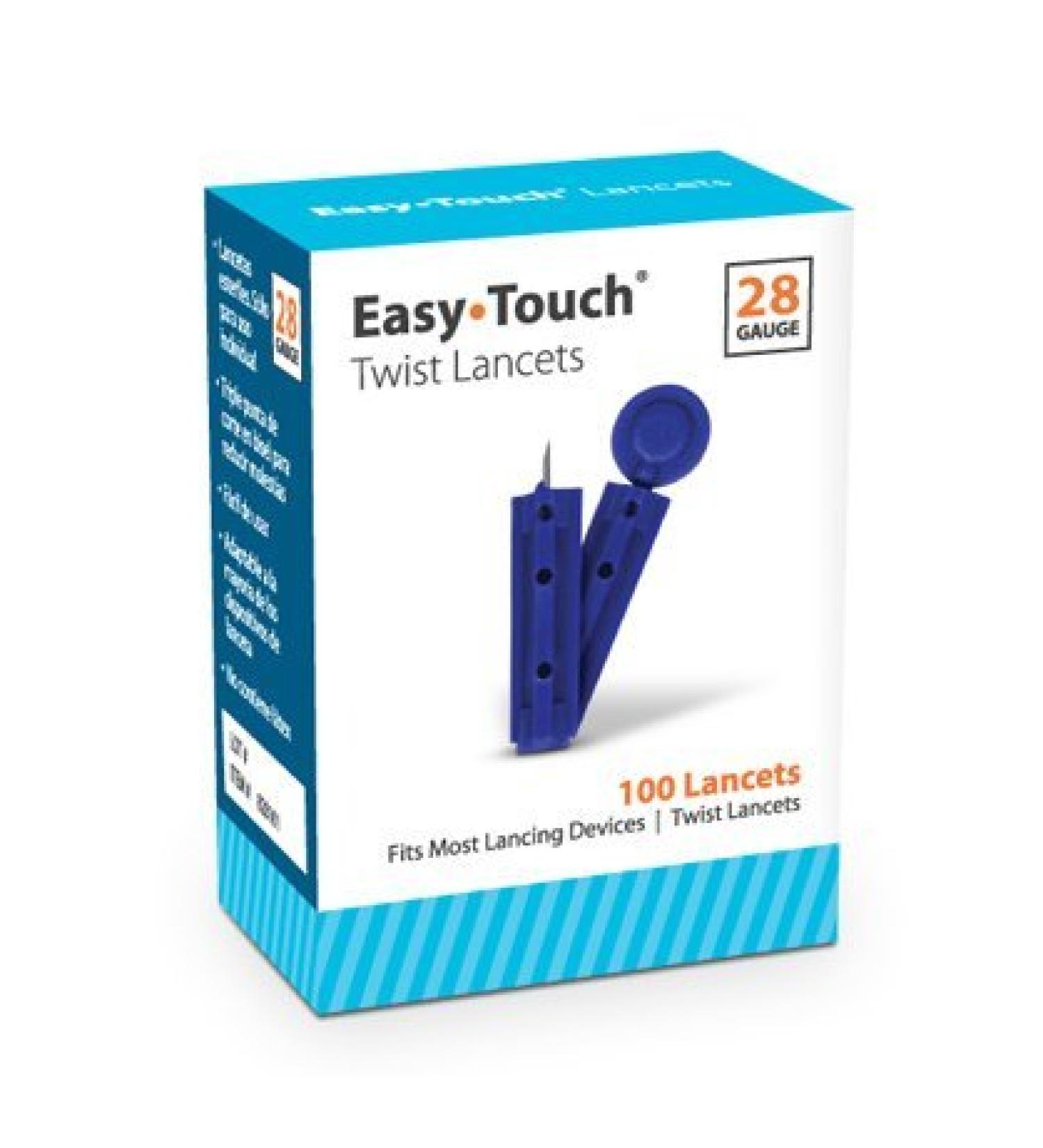 Easy Touch Twist Lancets 28G 100