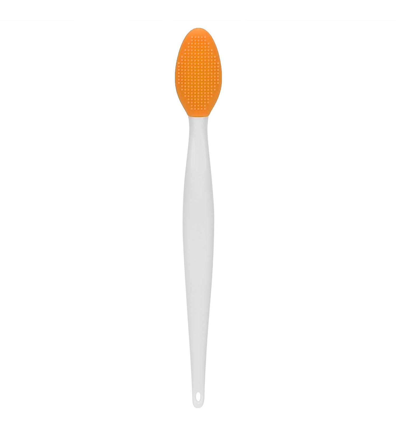 Silicone Nose & Lip Exfoliating Brush for Deep Cleaning and Blackhead Removal - Orange - Buy Online on GoSupps.com